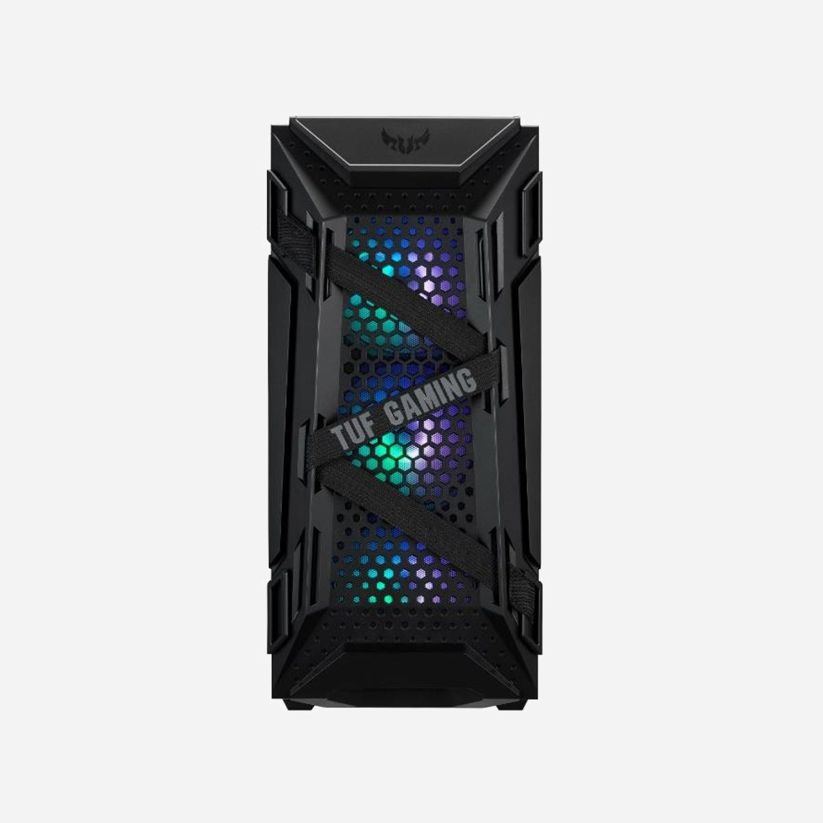 ASUS TUF Gaming GT301 - Boîtier PC Midi Tower ATX/microATX/Mini-ITX Noir - 4x120mm ARGB - USB 3.2 Gen 1 - Acier/ABS/Verre trempé - ASUS TUF Gaming GT301. Format: Midi Tower, Type: PC, Couleur du produit: Noir. Ventilateurs installés avant: 3x 120 mm, Prise en charge des diamètres des ventilateurs avants: 120,140 mm, Ventilateurs arrières installés: 1x 120 mm. Tailles de disques durs supportées: 2.5,3.5". Largeur: 426 mm, Profondeur: 214 mm, Hauteur: 482 mm