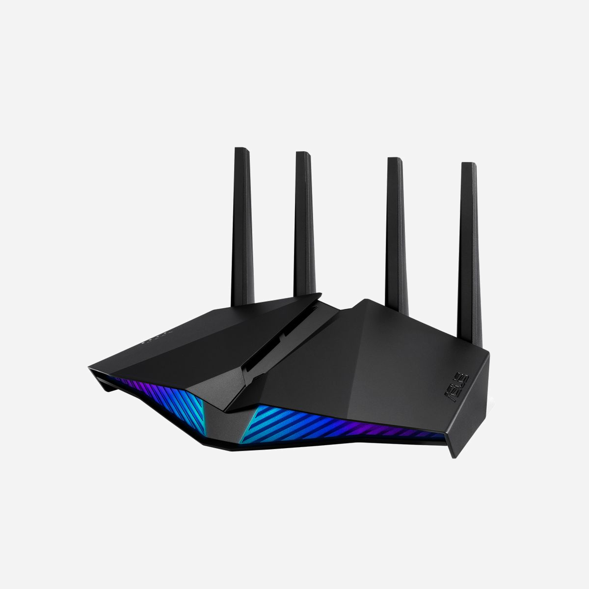 ASUS RT-AX82U Routeur Wi-Fi 6 AX5400 Bi-bande Gigabit Ethernet, CPU 1.5GHz Tri-Core, 512Mo RAM, 256Mo Flash, Ports USB 3.2 Gen 1, WPA3-PSK - ASUS RT-AX82U. Type de connexion WAN: RJ-45. Bande Wi-Fi: Bi-bande (2,4 GHz / 5 GHz), Norme Wi-Fi: Wi-Fi 6 (802.11ax), Débit de transfert des données WLAN (max): 5400 Mbit/s. Type d'interface LAN Ethernet: Gigabit Ethernet, LAN Ethernet : taux de transfert des données: 10,100,1000 Mbit/s, Standards réseau: IEEE 802.11a, IEEE 802.11ac, IEEE 802.11ax, IEEE 802.11b, IEEE 802.11g, IEEE 802.11n, IEEE 802.3ad. Algorithme de sécurité soutenu: WPA-Enterprise, WPA2-PSK, WPA3-PSK, WPS, Pare-feu de sécurité: SPI, DoS. Type de produit: Routeur, Couleur du produit: Noir, Voyants: Énergie, WAN, WLAN