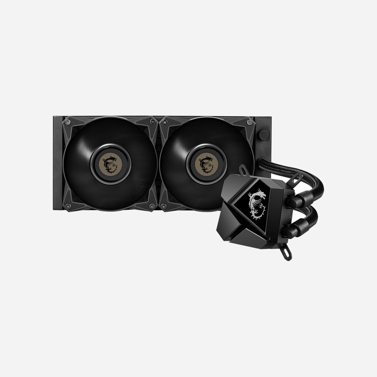 MSI MAG CORELIQUID P240 Refroidisseur liquide All-in-One, 2 ventilateurs 120mm, 500-2000 RPM, 14.3-34.3dB, Radiateur aluminium 276x120x27mm, Supports sockets Intel et AMD - MSI MAGCORELIQUID P240. Type: Refroidisseur de liquide tout-en-un, Diamètre du ventilateur: 12 cm, Vitesse de rotation (min): 500 tr/min, Vitesse de rotation (max): 2000 tr/min, Type de roulement: Roulement à billes double. Couleur du produit: Noir
