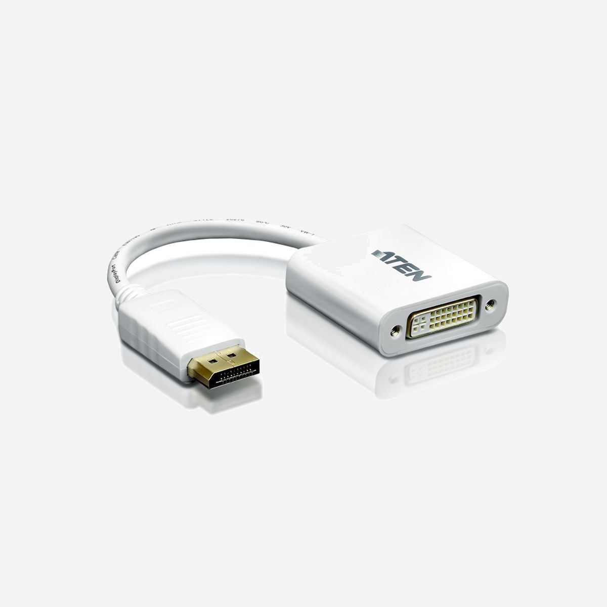 Adaptateur ATEN VC965-AT DisplayPort 1.2 Mâle vers DVI-I Mâle, résolution max. 4096x2160, bande passante 165MHz, plastique, 0-50°C, 88g - <br>1x VC965 Adaptateur DisplayPort à DVI