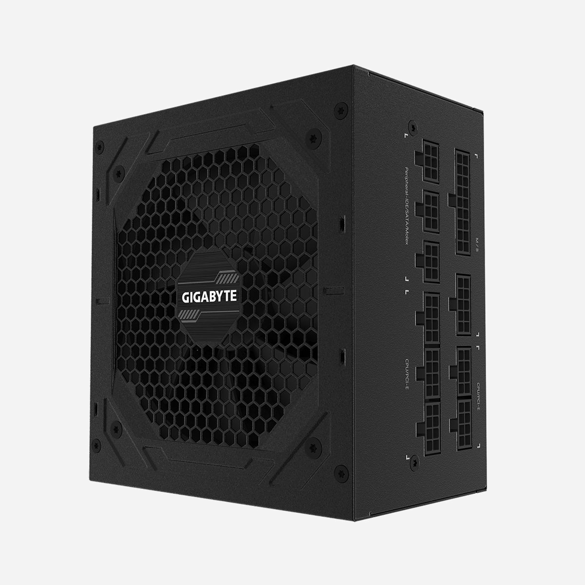 GIGABYTE P750GM - Alimentation 750W ATX 2.31 80 PLUS Gold, PFC Actif, Condensateurs Japonais, 120mm Ventilateur, Modulaire, Protections OVP/OPP/SCP/UVP/OCP/OTP - GIGABYTE P750GM. Puissance totale: 750 W, Tension d'entrée AC: 100 - 240 V, Fréquence d'entrée AC: 50 - 60 Hz. Connecteur de la carte mère: 20+4 pin ATX, Longueur de câble d'alimentation de carte-mère: 61 cm, Longueur du câble d'alimentation SATA: 150,600 mm. Utilité: PC, Facteur de forme de l'unité d'alimentation: ATX, Certification 80 PLUS: 80 PLUS Gold. Couleur du produit: Noir, Type de refroidissement: Actif, Diamètre du ventilateur: 12 cm. Câbles inclus: UC, PCIe, Peripheral (Molex), SATA