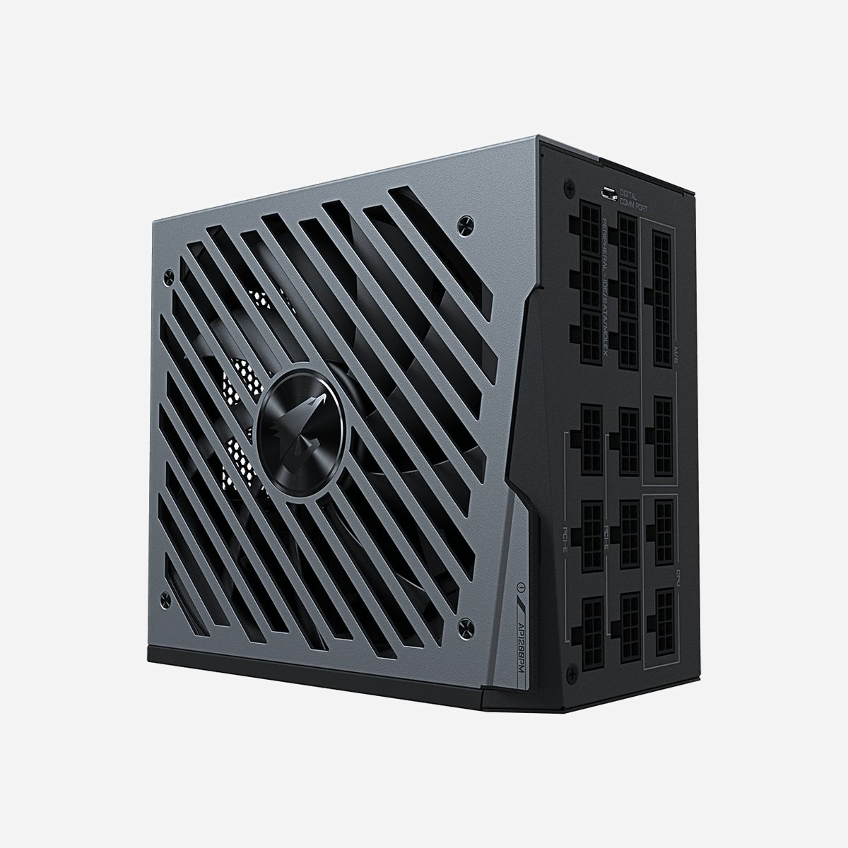 GIGABYTE AORUS P1200W - Alimentation 1200W ATX modulaire, certification 80 PLUS Platinum, ventilateur 14cm, connecteurs PCIe et SATA - GIGABYTE AORUS P1200W. Puissance totale: 1200 W, Tension d'entrée AC: 100 - 240 V, Fréquence d'entrée AC: 50 - 60 Hz. Connecteur de la carte mère: 20+4 pin ATX, Longueur de câble d'alimentation de carte-mère: 61 cm, Longueur du câble d'alimentation SATA: 150,650 mm. Utilité: PC, Facteur de forme de l'unité d'alimentation: ATX, Certification 80 PLUS: 80 PLUS Platinum. Couleur du produit: Noir, Type de refroidissement: Actif, Diamètre du ventilateur: 14 cm. Câbles inclus: UC, PCIe, Peripheral (Molex), SATA