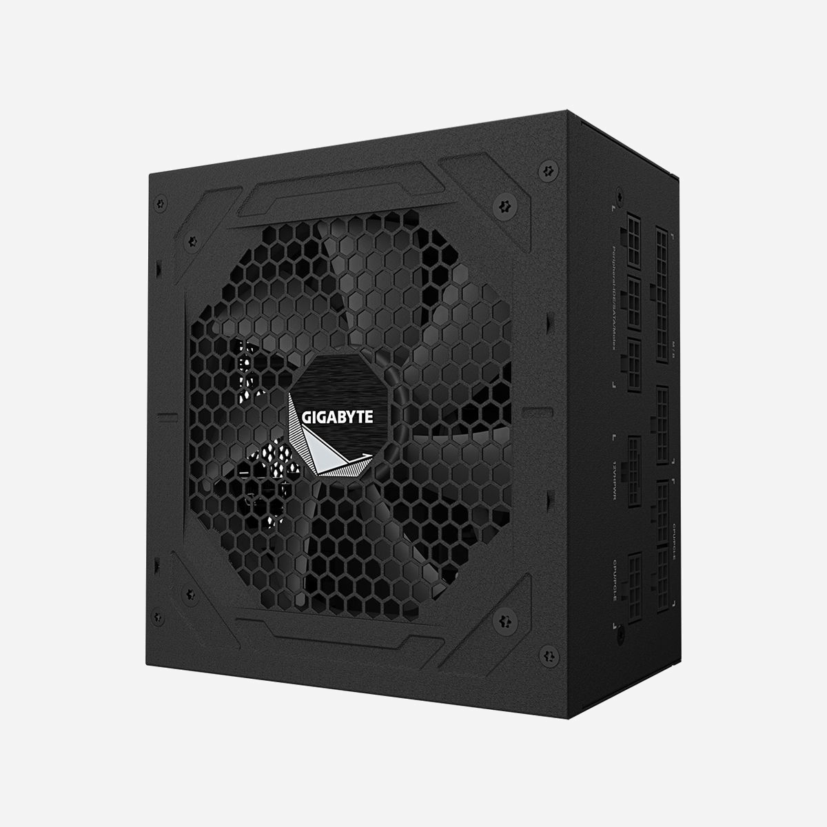 GIGABYTE UD1000GM PG5 Alimentation 1000W ATX Modulaire 80 PLUS Gold - Connecteur 20+4 pin, PFC Actif, Ventilateur 120mm, Protections multiples - GIGABYTE UD1000GM PG5. Puissance totale: 1000 W, Tension d'entrée AC: 100 - 240 V, Fréquence d'entrée AC: 50 - 60 Hz. Connecteur de la carte mère: 20+4 pin ATX, Longueur de câble d'alimentation de carte-mère: 61 cm, Longueur du câble d'alimentation SATA: 150,600 mm. Utilité: PC, Facteur de forme de l'unité d'alimentation: ATX, Certification 80 PLUS: 80 PLUS Gold. Couleur du produit: Noir, Type de refroidissement: Actif, Diamètre du ventilateur: 12 cm. Largeur: 150 mm, Profondeur: 86 mm, Hauteur: 140 mm