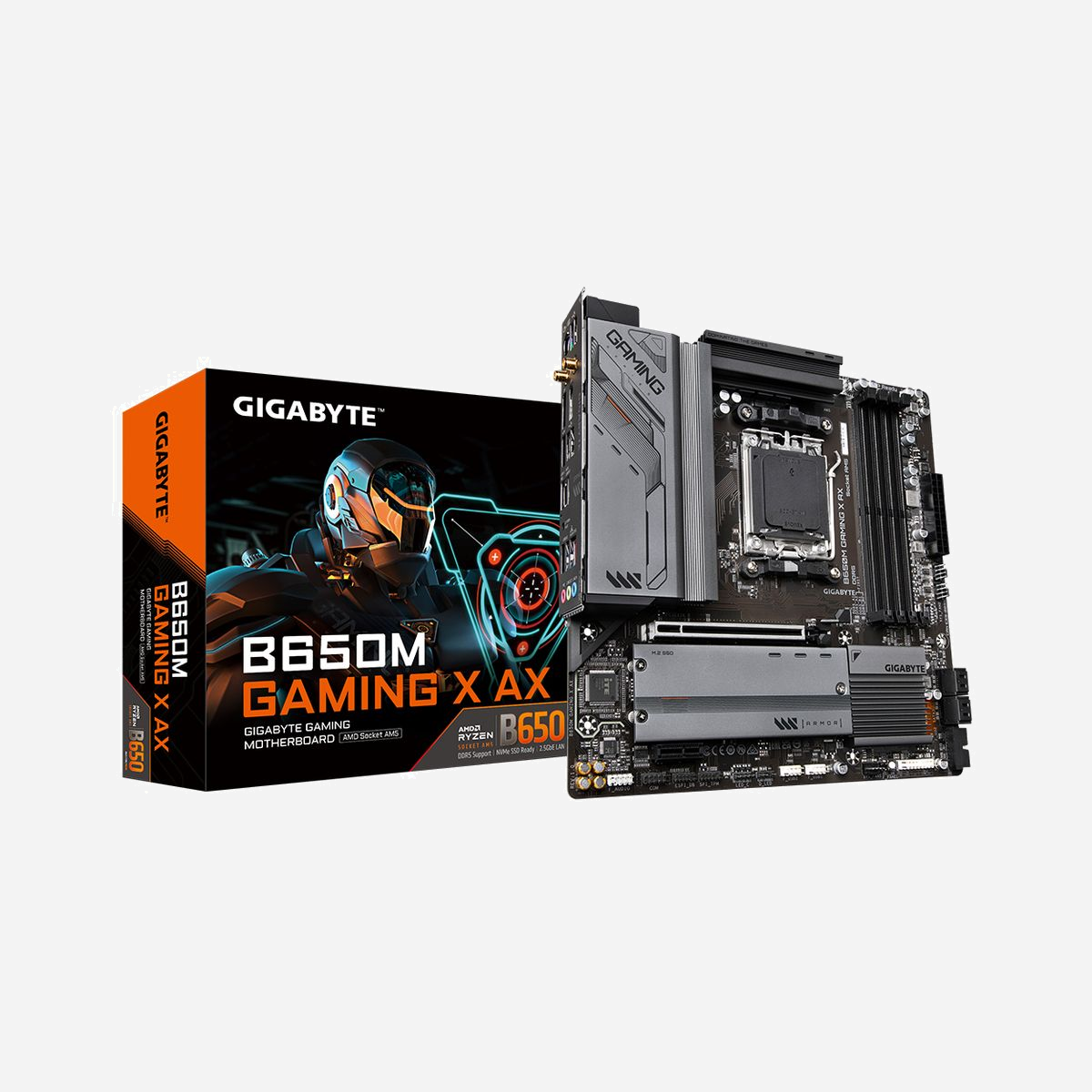 GIGABYTE B650M GAMING X AX : Carte mère AMD AM5 Ryzen 7000/8000/9000, DDR5 jusqu'à 8000MHz(OC), 2x M.2 PCIe 4.0, LAN 2.5GbE, WiFi 6E - Améliorez votre expérience informatique avec les séries de cartes mères renommées de GIGABYTE : AORUS, AERO et GIGABYTE. Dotées de designs innovants et de fonctionnalités avancées, ces cartes offrent des performances et une fiabilité exceptionnelles. Que vous soyez un joueur, un créateur de contenu ou un professionnel, nos séries répondent à vos besoins, en garantissant une qualité sans compromis et une technologie de pointe.