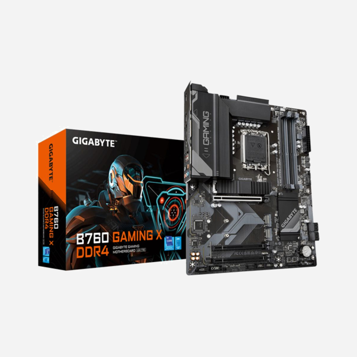GIGABYTE B760 GAMING X DDR4 - Carte Mère ATX - Socket LGA 1700 - Chipset Intel B760 Express - 4x DDR4 DIMM jusqu'à 128GB - M.2 NVMe PCIe 4.0 - SATA III - 2.5GbE LAN - GIGABYTE B760 GAMING X DDR4. Socket de processeur (réceptable de processeur): LGA 1700, Processeurs compatibles: Intel® Celeron®, Intel® Pentium® Gold, Prise en charge des douilles du processeur: LGA 1700. Types de mémoire pris en charge: DDR4-SDRAM, Mémoire interne maximale: 128 Go, Type de support (slot): DIMM. Interfaces de lecteur de stockage prises en charge: M.2, SATA III, Types de lecteurs de stockage pris en charge: HDD & SSD, Niveaux RAID: 0, 1, 5, 10. Famille d'adaptateur graphique: Intel, Adaptateur graphique: HD Graphics, Résolution maximale: 4096 x 2304 pixels. Connecteur USB: USB Type-A, USB Type-C