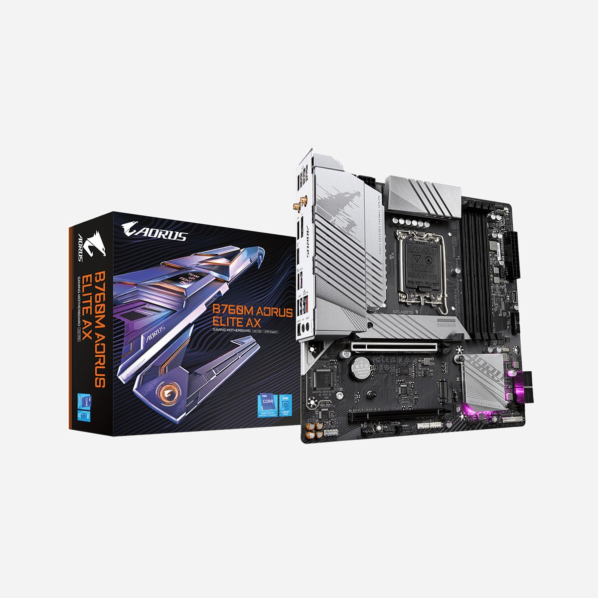 GIGABYTE B760M AORUS ELITE AX : Carte mère Intel LGA 1700, DDR5 jusqu'à 7800MHz (OC), 2x M.2 PCIe 4.0, Wi-Fi 6E, LAN 2.5GbE, USB 3.2 Gen 2 - Améliorez votre expérience informatique avec les séries de cartes mères renommées de GIGABYTE : AORUS, AERO et GIGABYTE. Dotées de designs innovants et de fonctionnalités avancées, ces cartes offrent des performances et une fiabilité exceptionnelles. Que vous soyez un joueur, un créateur de contenu ou un professionnel, nos séries répondent à vos besoins, en garantissant une qualité sans compromis et une technologie de pointe.