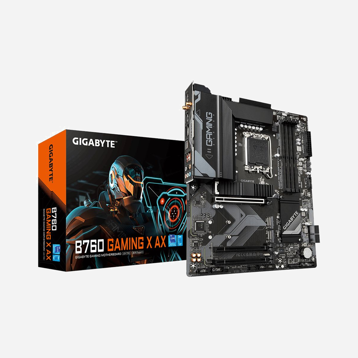 GIGABYTE B760 GAMING X AX : Carte mère Intel LGA 1700, DDR5 jusqu'à 7600MHz (OC), 3x M.2 PCIe 4.0, Wi-Fi 6E, LAN 2.5GbE, USB 3.2 Gen 2 - Améliorez votre expérience informatique avec les séries de cartes mères renommées de GIGABYTE : AORUS, AERO et GIGABYTE. Dotées de designs innovants et de fonctionnalités avancées, ces cartes offrent des performances et une fiabilité exceptionnelles. Que vous soyez un joueur, un créateur de contenu ou un professionnel, nos séries répondent à vos besoins, en garantissant une qualité sans compromis et une technologie de pointe.