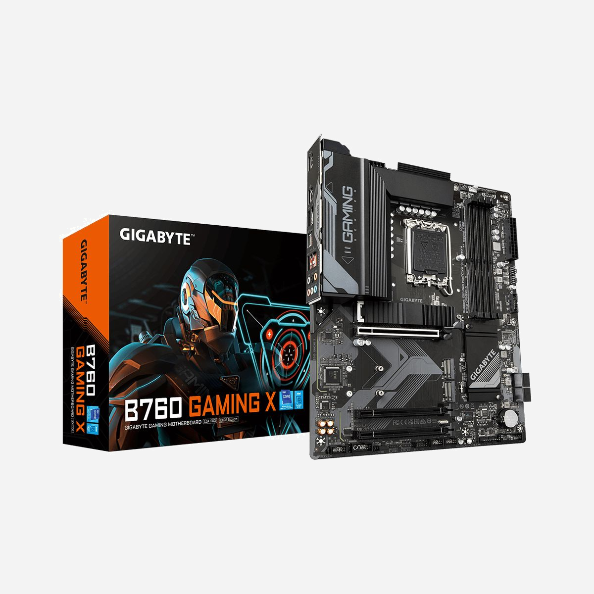 GIGABYTE Carte Mère B760 GAMING X - Socket LGA 1700, DDR5 jusqu'à 7600MHz (OC), 3x M.2 PCIe 4.0, LAN 2.5GbE, USB 3.2 Gen 2, Chipset Intel B760 - Améliorez votre expérience informatique avec les séries de cartes mères renommées de GIGABYTE : AORUS, AERO et GIGABYTE. Dotées de designs innovants et de fonctionnalités avancées, ces cartes offrent des performances et une fiabilité exceptionnelles. Que vous soyez un joueur, un créateur de contenu ou un professionnel, nos séries répondent à vos besoins, en garantissant une qualité sans compromis et une technologie de pointe.