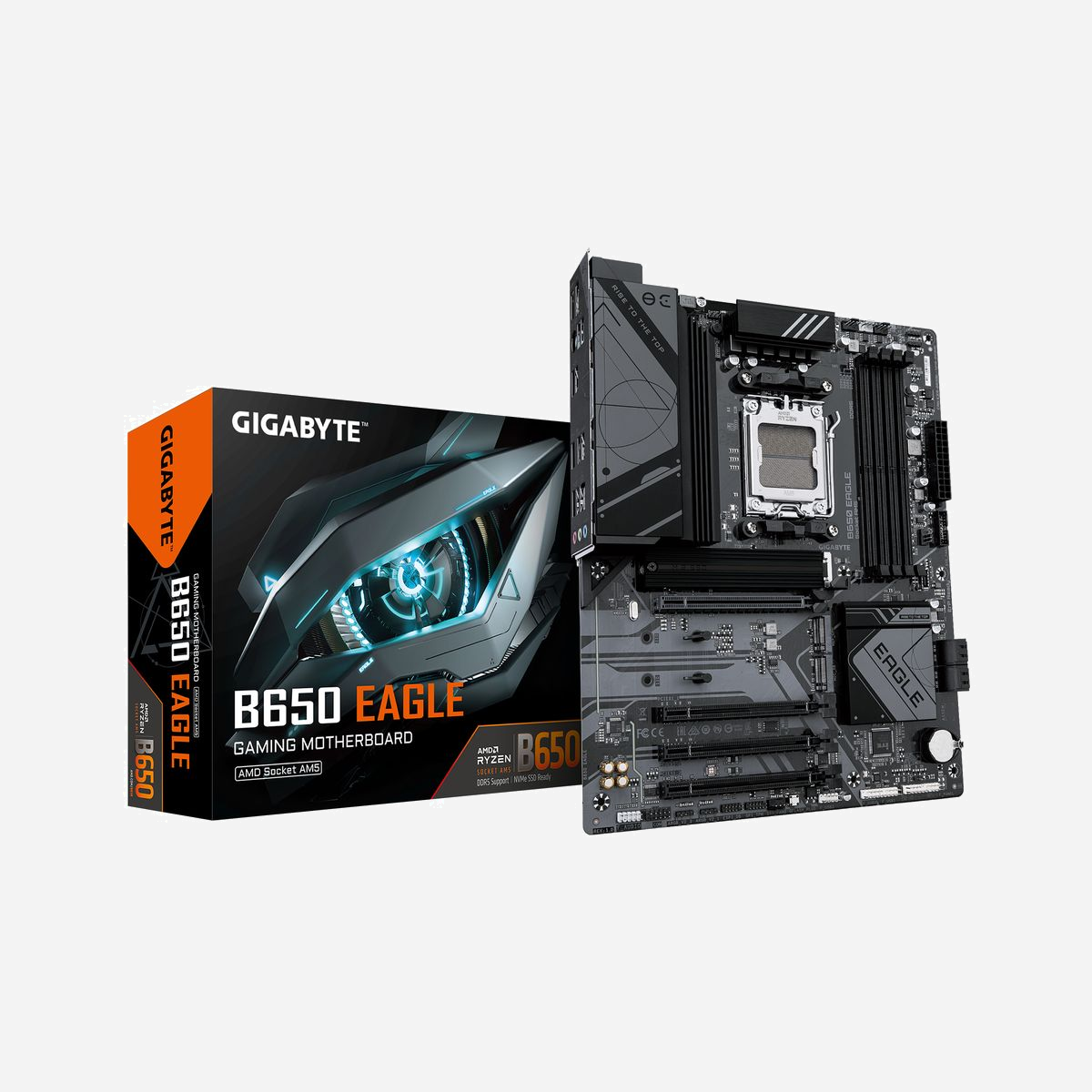 GIGABYTE B650 EAGLE : Carte mère AMD AM5 Ryzen 7000/8000/9000, DDR5 jusqu'à 7600MHz (OC), 3x M.2 (1x PCIe 5.0, 2x PCIe 4.0), LAN GbE, USB 3.2 Gen2 - Améliorez votre expérience informatique avec les séries de cartes mères renommées de GIGABYTE : AORUS, AERO et GIGABYTE. Dotées de designs innovants et de fonctionnalités avancées, ces cartes offrent des performances et une fiabilité exceptionnelles. Que vous soyez un joueur, un créateur de contenu ou un professionnel, nos séries répondent à vos besoins, en garantissant une qualité sans compromis et une technologie de pointe.