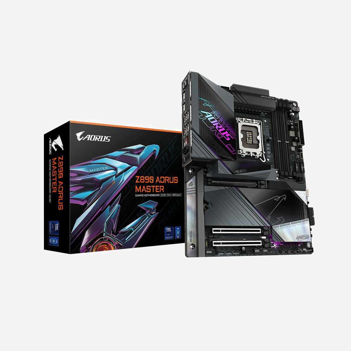 GIGABYTE Z890 AORUS MASTER : Carte mère Intel Core Ultra (Series 2), DDR5 jusqu'à 9500MHz (OC), PCIe 5.0, Wi-Fi 7, 10GbE, Thunderbolt 4 - Améliorez votre expérience informatique avec les séries de cartes mères renommées de GIGABYTE : AORUS, AERO et GIGABYTE. Dotées de designs innovants et de fonctionnalités avancées, ces cartes offrent des performances et une fiabilité exceptionnelles. Que vous soyez un joueur, un créateur de contenu ou un professionnel, nos séries répondent à vos besoins, en garantissant une qualité sans compromis et une technologie de pointe.