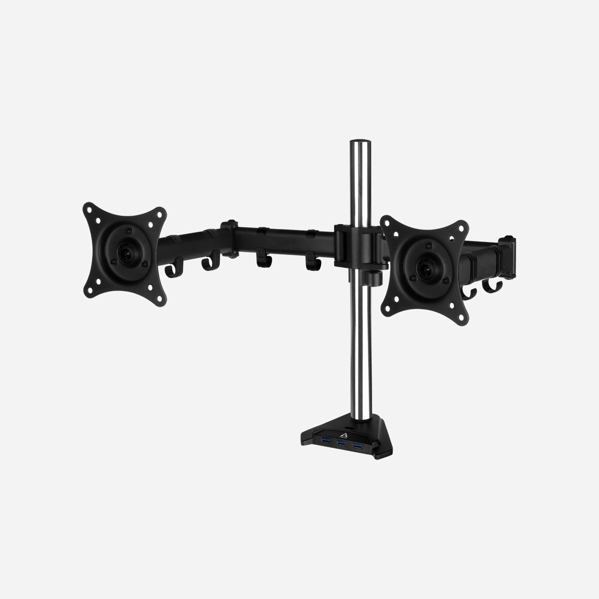 ARCTIC Z2 Pro (Gen 3) Support Bureau Double Écran Jusqu'à 34" (86.4cm), 15kg, VESA 75/100, USB 3.2 Gen 1, Noir, Aluminium/Acier, Windows/macOS/Linux - ARCTIC Z2 Pro (Gen 3). Capacité de charge maximale: 15 kg, Taille maximale de l’écran: 86,4 cm (34"), Compatibilité interface de montage (min): 75 x 75 mm, Compatibilité interface de montage (max): 100 x 100 mm. Réglage de la hauteur, Angle d'inclinaison: -15 - 15°. Couleur du produit: Noir