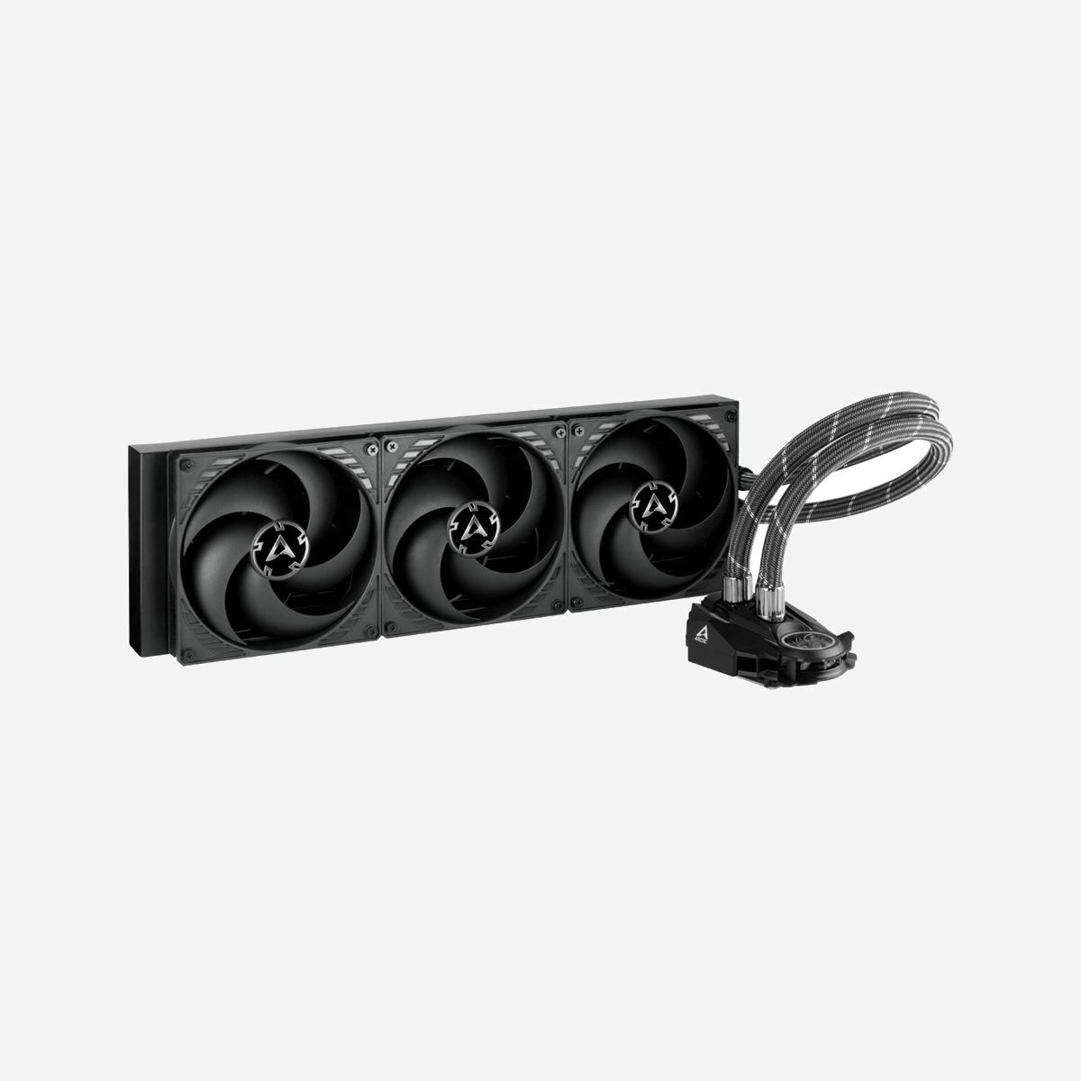 ARCTIC Liquid Freezer II 420 - Refroidisseur liquide AIO CPU, 3x140mm, PWM, 200-1700 RPM, compatible sockets Intel LGA 115x/1200/1700 & AMD AM4/AM5 - ARCTIC Liquid Freezer II 420. Type: Refroidisseur de liquide tout-en-un, Diamètre du ventilateur: 14 cm, Pression d'air maximale: 2,4 mmH2O. Couleur du produit: Noir