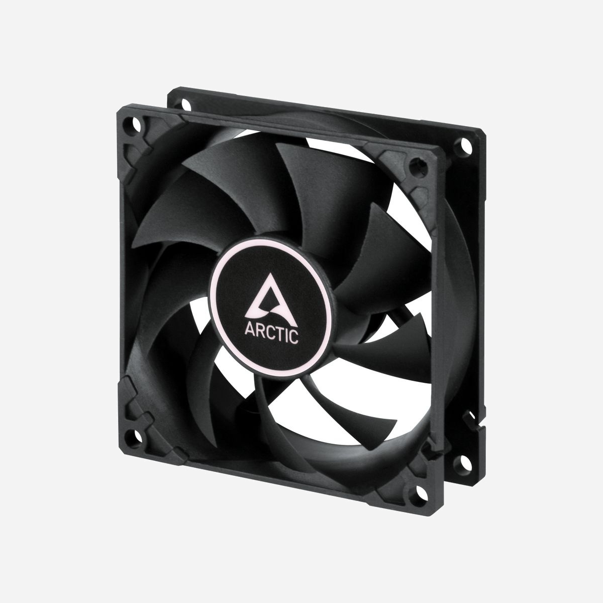 ARCTIC F8 PWM PST Ventilateur 80mm Boîtier PC, 300-2000 RPM, 0.3 Sone, 52.7 m³/h (31 CFM), Pression 1 mmH2O, Roulement FDB, Connecteur 4-Pin - ARCTIC F8 PWM PST. Type: Ventilateur, Diamètre du ventilateur: 8 cm, Vitesse de rotation (min): 300 tr/min, Vitesse de rotation (max): 2000 tr/min, Niveau de bruit: 0,3 sone, Flux d'air: 52,7 m³/h, Pression d'air maximale: 1 mmH2O, Type de roulement: Palier à dynamique des fluides (FDB). Tension: 12 V. Largeur: 80 mm, Profondeur: 80 mm, Hauteur: 25 mm. Couleur du produit: Noir