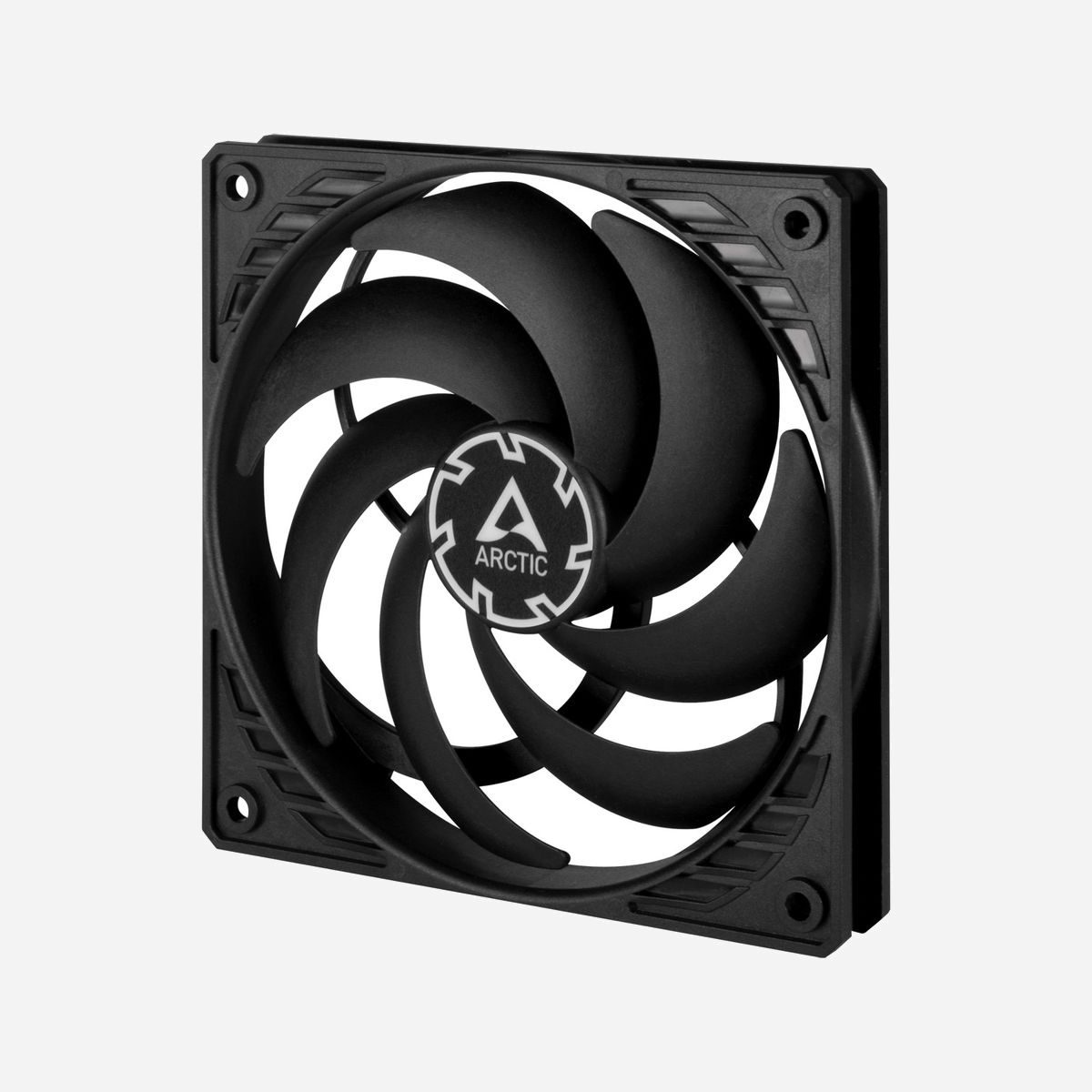 ARCTIC P12 Slim PWM PST - Ventilateur 120x120x15mm - 300-2100 tr/min - 71.53 m³/h - 0.3 Sone - Roulement FDB - Noir - ARCTIC P12 Slim PWM PST. Type: Ventilateur, Diamètre du ventilateur: 12 cm, Vitesse de rotation (min): 300 tr/min, Vitesse de rotation (max): 2100 tr/min, Niveau de bruit: 0,3 sone, Flux d'air: 71,53 m³/h, Pression d'air maximale: 1,45 mmH2O, Type de roulement: Palier à dynamique des fluides (FDB). Tension: 12 V. Largeur: 120 mm, Profondeur: 120 mm, Hauteur: 15 mm. Couleur du produit: Noir