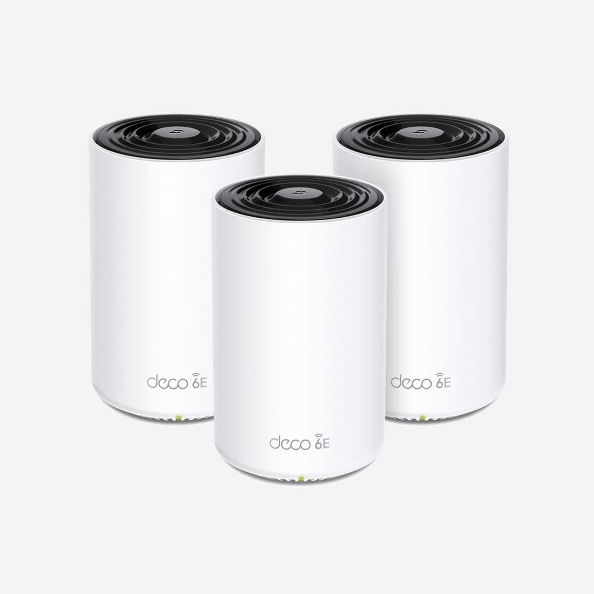 TP-Link Deco XE75 Pro (3-pack): Système Mesh Tri-bande Wi-Fi 6E (802.11ax), 2.4/5/6 GHz, 4 antennes internes, CPU 1.7 GHz, ports Gigabit Ethernet - TP-Link Deco XE75 Pro (3-pack). Couleur du produit: Blanc, Type d'antenne: Interne, Type de produit: Système maillé. Bande Wi-Fi: Tri-bande (2,4 GHz / 5 GHz / 6 GHz), Norme Wi-Fi: Wi-Fi 6E (802.11ax), Standards wifi: 802.11a, Wi-Fi 5 (802.11ac), 802.11b, Wi-Fi 6 (802.11ax), 802.11g, Wi-Fi 4 (802.11n), Wi-Fi 6E.... Fréquence du processeur: 1,7 GHz, Pare-feu de sécurité: SPI Firewall, Fonctions contrôle parental: Heure du coucher, Profils personnalisés, Pause the Internet, Time rewards, Filtre de contenu,.... Tension d'entrée AC: 100 - 240 V, Fréquence d'entrée AC: 50 - 60 Hz, Tension sortie de l'adaptateur secteur: 12 V. Certification: CE, FCC, RoHS