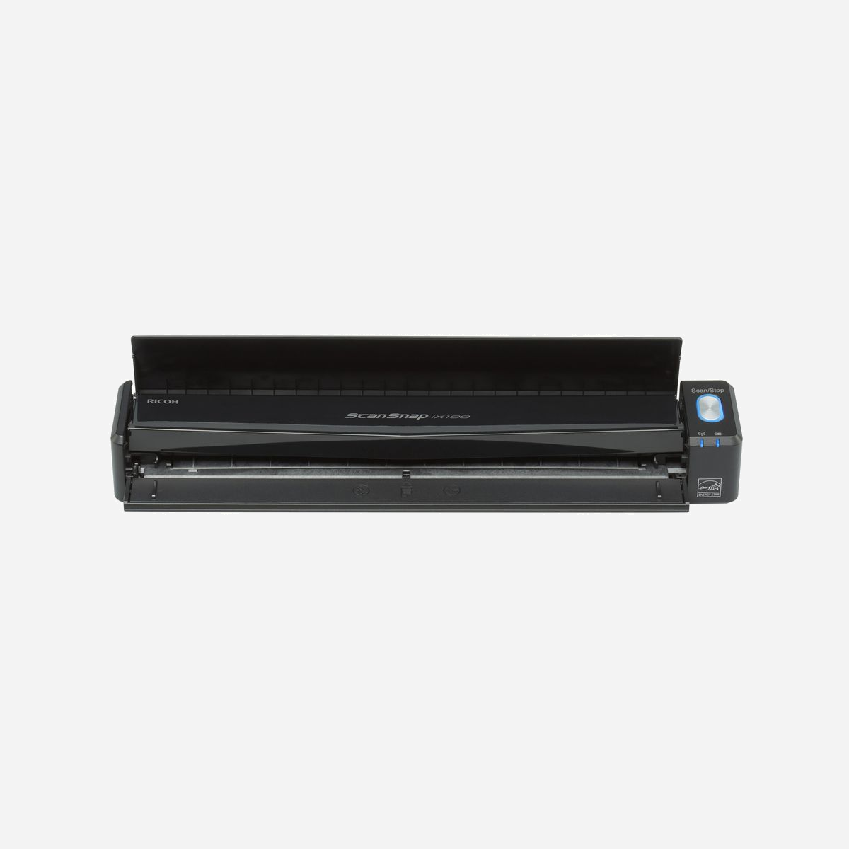 Ricoh ScanSnap iX100 - Numériseur Mobile A4 600x600 DPI, CIS, Wi-Fi 802.11n/USB 2.0, Alimentation Batterie Li-Ion, Compatible Windows/macOS, Noir - - Numérise vos documents du quotidien en 5 secondes par page A4<br>- Numérise sans fil vers des périphériques mobiles et portables, services cloud et applications de bureau<br>- Processeur GI dédié pour de résultats remarquables et une puissance qui allège<br>- la charge de travail<br>- Fonctionnement sans fil sur pile au lithium-ion pour « numériser n'importe où »<br>- Choix entre plusieurs alimentations papier en fonction de l'espace disponible ou du type de document<br>- Numérise simultanément deux ou plus petits documents tels que des cartes de visite<br>- Numérise de documents A3 : reconstitution automatique de pages A4 avec superposition<br>- de contenu<br>- Suite logicielle productive pour système d'exploitation Win/Mac.<br><br><b>Découvrez notre ScanSnap sans fil à alimentation sur pile ultra-rapide</b><br>Incroyablement rapide et totalement mobile, le ScanSnap iX100 portable facilite et accélère la capture de documents au bureau, à la maison ou en déplacement. Son boîtier compact et léger renferme un dispositif d'alimentation de document A4, un processeur GI pour une capture optimisée et la connectivité Wi-Fi ou USB pour partager et synchroniser vos documents en tout lieu et à toute heure. L'iX100 offre une productivité inégalée grâce à sa panoplie de fonctions incorporées dans un robuste boîtier pesant à peine 400g qui s'intègre discrètement à vos autres périphériques. Son alimentation sur pile au lithium-ion peut assurer plus de 260 numérisations en une seule charge complète.<br><br><b>Productif au bureau, agile en déplacement et organisé à la maison</b><br>L'iX100 constitue une solution idéale pour capturer des documents au moment ad hoc ou à intervalles réguliers dans de nombreux environnements, puis les stocker localement ou les transférer à un collègue, un flux de travail, un service cloud ou une application. Cartes de visite, reçus, relevés bancaires, contrats, bons de livraison, notes manuscrites, articles de journaux, cartes postales, voire même des documents A3, l'iX100 peut traiter confortablement un large éventail de types de document. Numérisez instantanément sur appui d'un bouton et optimisez le rendement de vos routines quotidiennes. Dans le cas des cartes de visite, reçus et documents recto verso, le mode d'alimentation continu pratique vous permet d'insérer les pages une à une en détectant à quel moment un élément entre et sort de l'iX100 et en créant des images de page unique en conséquence.<br><br>- Grâce à sa fonctionnalité Wi-Fi intégrée, l'iX100 peut numériser idéalement dans n'importe quel environnement. Vous ne devez le configurer qu'une seule fois pour qu'il détecte ensuite automatiquement chaque environnement réseau visité régulièrement, ce qui vous permet de basculer en toute transparence entre des points d'accès privés, des réseaux de bureau sécurisés et des modes de connexion direct.<br>- Au bureau : connectez-vous au réseau Wi-Fi sécurisé et utilisez-le pour vos numérisations<br>- Dans le train, en voiture ou dans la salle d'attente de l'aéroport : vous pouvez vous connecter et numériser via le Wi-Fi public ou sur des périphériques iOS ou Android à l'aide de l'application téléchargeable ScanSnap Connect<br>- Les travailleurs à distance ou les familles peuvent se connecter via le routeur domestique ou utiliser le mode de connexion directe selon leurs préférences<br><br>Lorsque la connexion sans fil n'est pas autorisée, notamment à bord d'un avion, l'iX100 peut numériser via un port USB.<br><br><b>Numérisation de document pour une productivitéaisée et inégalée</b><br>L'iX100 a été spécialement conçu pour l'utilisateur en tenant compte des contraintes de temps et d'espace mais en favorisant aussi l'accès instantané et la disponibilité de l'information. Grâce au choix entre plusieurs alimentations papier de l'iX100, vous pouvez sélectionner celle qui convient le mieux pour numériser des documents plus épais tels que des cartes postales, des cartes de visite ou d'autres types de carte (jusqu'à 209 g/m²). Utilisez le guide en U pour capturer des documents jusqu'à 80 g/m² ainsi que pour numériser dans des endroits où l'espace est restreint ou bien constitue une préoccupation.<br><br><b>Numérisation d’un document recto-verso en utilisant la fonction CCD</b><br>À l'heure de numériser plusieurs petits documents, l'iX100 vous fait gagner du temps en numérisant simultanément deux ou plus éléments tels que des cartes de visite ou des reçus avec un espace de 10 mm seulement entre eux. Les images séparées qui s'affichent sont automatiquement pivotées, alignées et rognées indépendamment de la manière dont les documents d'origine pénètrent dans le dispositif d'alimentation du scanner. Les documents plus grands que le format A4 peuvent être numérisés sans effort supplémentaire à l'aide de la fonction « Reconstitution automatique » intuitive. Un document A3 comportant des éléments graphiques disséminés sur les deux moitiés peut être plié en deux afin de numériser ensuite<br>chaque moitié successivement. Soit ScanSnap Manager détecte automatiquement le modèle de reconstitution pendant la numérisation, soit le logiciel ScanSnap Organizer permet de le reconstituer manuellement après la numérisation, notamment si votre document A3 est basé sur du texte.<br><br>Les documents ou photos fragiles peuvent aussi être numérisés à l'aide d'une feuille de support disponible en option pour encore plus de protection.<br><br>Parmi les autres fonctions d'optimisation et de correction automatique des images, citons la suppression des pages blanches et la détection de la couleur. Ces fonctions de l'iX100<br>sont spécialement conçues pour obtenir un résultat optimal dès la première tentative et minimiser les interventions de l'utilisateur avant, pendant et après le processus de numérisation.<br><br><b>Faites votre choix parmi plusieurs destinations de numérisation prises en charge par une série de logiciels</b><br>Une fois que vous avez capturé l'image numérisée, le logiciel ScanSnap Manager ouvre Quick Menu, qui convient aussi bien aux débutants qu'aux utilisateurs chevronnés. Choisissez simplement ce que vous souhaitez faire avec les données numérisées:<br><br>- Numérisez et créez des fichiers Microsoft Word, Excel et PowerPoint éditables à l'aide du logiciel ABBYY FineReader inclus d'origine. Fini de perdre du temps à retaper un document<br>- ou une feuille de calcul de texte ; vous pouvez simplement le numériser, puis le convertir directement dans votre application de bureau favorite.<br>- Créez automatiquement des fichiers PDF indexables en vue d'extraire et de gérer plus facilement vos données numérisées.<br>- Pour des routines de travail efficaces et productives, numérisez directement vers une imprimante, une adresse e-mail ou un dossier.<br>- Le logiciel CardMinder fourni d'origine vous permet d'organiser efficacement vos cartes de visite, depuis la carte unique issue d'une réunion récente, jusqu'à la pile récoltée lors d’un salon. Il vous suffit de les numériser, puis d'utiliser le logiciel OCR pour capturer des informations prédéterminées et les transférer instantanément vers Excel ou Outlook.<br>- Capturez, accédez, partagez et synchronisez vos données numérisées n'importe où et n'importe quand, via vos comptes cloud tels que Salesforce Chatter, Evernote, SugarSync et DropBox.<br>- Indexez, stockez et récupérez aisément vos documents en les numérisant et en les transférant directement dans Microsoft SharePoint (système d'exploitation Win seulement).<br><br><b>ScanSnap Cloud - envoie le papier directement dans votre cloud.</b> Vous aimez utiliser des services cloud comme Dropbox, Evernote, Google Drive ou similaires? Dans ce cas, ScanSnap est votre rampe d’accès instantanée vers vos documents, cartes de visite, reçus et photos. Il vous suffit de numériser le document et ScanSnap Cloud identifie le type de contenu, puis l'achemine vers votre service cloud favori. Aucun PC requis.<br><br><b>ScanSnap Receipt</b><br>*<br>Le logiciel ScanSnap Receipt permet de numériser facilement vos reçus et d'en extraire les informations essentielles, voire d'en exporter le contenu pour les déclarations fiscales.<br><br>*Disponible via une mise à jour en ligne uniquement.<br><br><b>ScanSnap Sync</b><br>*<br>Grâce à l'intégration de ScanSnap Sync dans le logicel ScanSnap Organizer et l'application ScanSnap Connect, vos documents numérisés sont automatiquement synchronisés sur tous vos appareils via Dropbox, Google Drive ou Microsoft OneDrive.<br><br>*Disponible via une mise a jour en ligne uniquement.