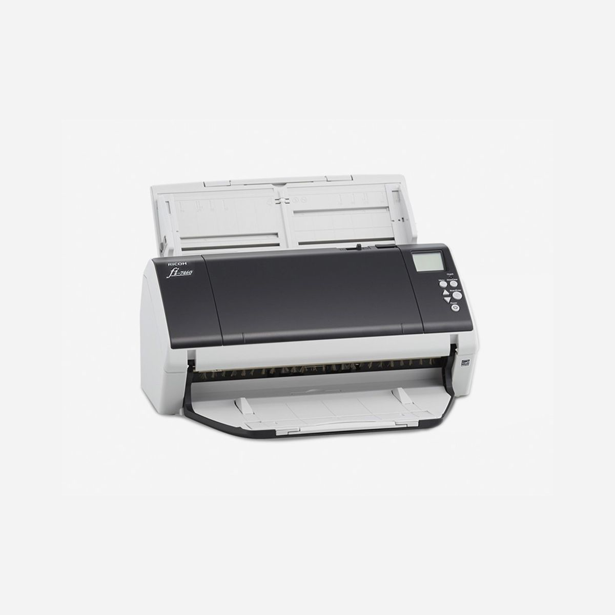 Ricoh fi-7460 Scanner ADF/Manuel A3 600dpi Dual CCD 60ppm/120ipm USB 3.2 avec PaperStream IP/Capture, Détection Multi-Alimentation, Windows Supporté - Fujitsu fi-7460, les dernières technologies de numérisation au format A3/A2 mise à disposition de votre ordinateur de bureau<br><br>- Fonction de capture de documents polyvalente pour les documents de toute taille (du format A8 au A3, jusqu’au A2 et A1 pliés), dont la longueur peut atteindre 5,5 mètres. Le support peut être en papier, en plastique, de différentes épaisseurs, avec différentes variations de grammage.<br>- Le mécanisme à galet rétractable permet de numériser des livrets et des enveloppes remplies<br>- A4 au format paysage à 300 ppp ; 60 ppm/120 ipm, numérisation de lots mixtes comprenant jusqu'à 100 feuilles<br>- Numérisation sans interruption : alimentation et réapprovisionnement pendant le fonctionnement du scanner<br>- Processus de numération sans interruption : rassemblement de plusieurs documents dans un même fichier numérique<br>- Dimensions compactes : l'encombrement de la base du scanner est à peine supérieur à celle d'une feuille de papier A4<br>- Sensible : les documents délicats sont traités avec le plus grand soin<br>- Equipé de la protection intelligente du papier basée sur des capteurs acoustiques<br>- Réducteur d'inclinaison : grâce aux rouleaux de prise papier indépendants, un document incliné n'affecte pas l'alignement des feuilles suivantes<br>- Ecran LCD rétroéclairé intégré et outils Scanner Central Admin pour une surveillance et une administration simplifiées<br>- PaperStream IP et PaperStream Capture : le pilote de scanner, et le logiciel d’amélioration des images et de capture par lots développés par Fujitsu<br><br>Description marketing Le modèle fi-7460 est facile à configurer, à utiliser et à entretenir. De plus, il est fourni avec le pilote de scanner intuitif et convivial PaperStream IP, ainsi qu'avec le logiciel d’amélioration des images et de capture par lots PaperStream Capture. La vitesse de numérisation des documents A4 au format paysage, en noir et blanc ou en couleur jusqu'à 300 ppp, est de 60 pages par minute ou de 120 images par minute grâce au chargeur automatique de documents d'une capacité de 100 pages. Le modèle fi-7460 permet de numériser une grande variété de documents, des cartes en plastique aux livrets en passant par les documents au format A1 pliés.<br><br><b>Fonctions intuitives d'alimentation en papier</b><br>Le scanner fi-7460 est fourni avec une fonction de protection du papier unique basée sur des capteurs acoustiques : l'iSOP (Intelligent Sonic Paper Protection). La fonction iSOP réduit le risque d'endommagement des documents grâce à la détection du bruit causé par les mouvements de papier et provoque l'arrêt de l'alimentation lorsqu'un bruit anormal est perçu.<br><br>De plus, le scanner utilise un capteur à ultrasons qui détecte avec précision les erreurs d'alimentations multiples, c'est-à-dire lorsque deux feuilles ou plus sont chargées simultanément dans le scanner. Ce dernier est également équipé d'une fonction intelligente d'alimentations multiples conçue pour les documents qui comportent intentionnellement des pièces jointes dans des tailles et à des emplacements définis, comme des pense-bêtes adhésifs ou des photos. Le scanner peut reconnaître automatiquement l'emplacement de la pièce jointe et faire en sorte que cette zone ne déclenche pas d'alerte.<br><br><b>Le réducteur d'inclinaison permet une alimentation du papier à trajectoire directe</b><br>Si vous devez numériser des lots mixtes de différentes épaisseurs , le « réducteur d'inclinaison » élimine le risque de répercussion de l'inclinaison physique d'une feuille à l'autre. Ainsi, chaque document est capturé avec la plus grande précision en toute simplicité. Grâce aux rouleaux de prise multi-segmentés à rotation indépendante, si un document est incliné, cela n'affectera pas l'alignement du document suivant.<br><br><b>Surveillance et administration simplifiées</b><br>Intégré au panneau de contrôle, l'écran LCD rétroéclairé amélioré ,affiche des informations utiles telles que les paramètres actuels du scanner, l'état de fonctionnement et un compteur de numérisation. De plus, le modèle fi-7460 est fourni avec l’outil « Scanner Central Admin », qui comprend des fonctionnalités que les administrateurs système peuvent utiliser pour gérer l'installation et le fonctionnement des scanners installés, surveiller l'état de fonctionnement et mettre à jour les pilotes et les logiciels depuis un seul et unique emplacement. Ces fonctionnalités réduisent considérablement les coût s et les efforts nécessaires à la configuration, au fonctionnement et à l'entretien de nombreux scanners dans une entreprise, mais aide également au déploiement des scanners à différents endroits.<br><br><b>PaperStream IP et PaperStream Capture</b><br>Le scanner fi-7460 est fourni avec PaperStream IP, un pilote de scanner intégré, ainsi qu’un module d’amélioration des images, basé sur les normes TWAIN/ISIS qui offre un fonctionnement convivial, une fonctionnalité intuitive d’amélioration des images de grande qualité et un traitement en temps réel, ce qui est appréciable pour les processus post-numérisation tel que l'OCR. PaperStream Capture améliore le processus de capture de documents grâce au réglage des paramètres de numérisation, à la numérisation par lots, à la vérification des données, à l'enregistrement dans des répertoires, à des référentiels et à des processus de traitement ultérieures. Grâce à l'interface graphique conviviale, les utilisateurs peuvent facilement exécuter des processus de capture prédéfinis. Le déplacement des lots numérisés dans une file d'attente pour une récupération ultérieure est également possible.<br><br><b>Service et assistance</b><br>Un an de service d'échange « Advance Exchange » est offert dans le cadre de la garantie standard, ce qui inclut l'assistance en ligne, les pièces/la main-d'oeuvre et les frais d'expédition. Le service d'échange « Advance Exchange » implique la fourniture d'un scanner reconditionné qui remplace le scanner défectueux.<br><br>Des mises à niveau de service sont disponibles et étendent la période de garantie de 1 à 5 ans. De plus, elles permettent de garantir, pour des services tels que les interventions sur site, un temps de réponse et des délais de réparation très courts, une couverture contre les dommages accidentels et la prise en main à distance.