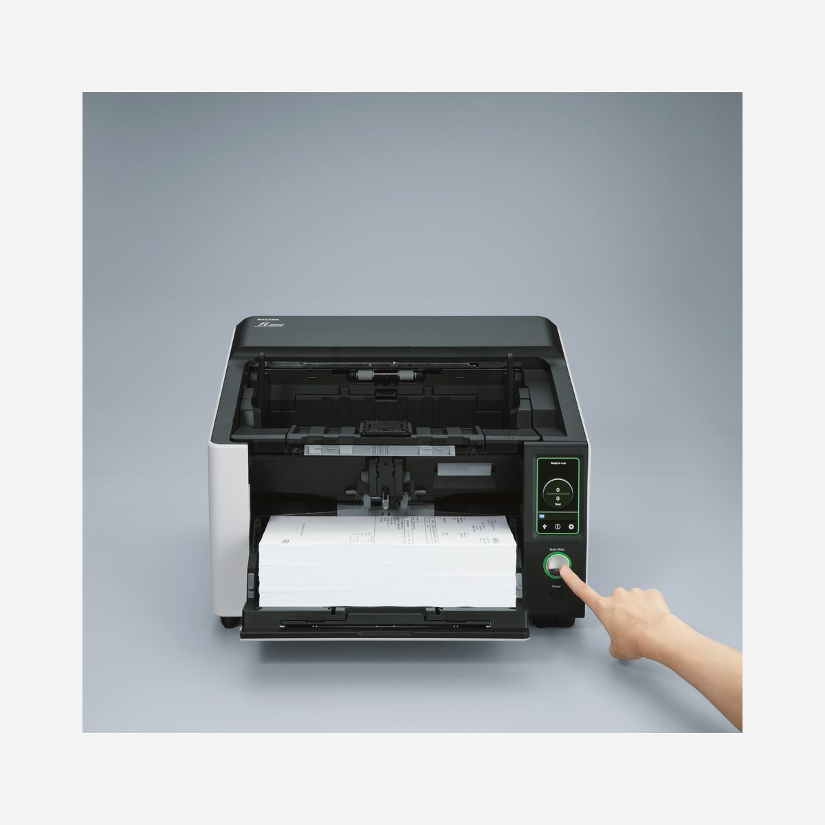 Ricoh fi-8820 Scanner ADF A3 600 DPI 120ppm Duplex Couleur, Chargeur 500 feuilles, USB 3.2 & Gigabit LAN, Capteur Ultrason, Drivers TWAIN/ISIS - <b>La solution leader du marché au service d'une numérisation intensive</b><br><br>Le scanner d’images RICOH fi-8820 vous offre les performances, la fiabilité et la facilité d’utilisation nécessaires pour optimiser votre productivité. Avec ce modèle, vous vous dotez de capacités de numérisation hautement flexibles, fiables et économiques.<br><br>Le scanner fi-8820 est conçu pour les entreprises qui ont besoin d’excellentes performances malgré un budget limité. Grâce à son chargeur automatique de documents d’une capacité de 500 feuilles et à sa vitesse de traitement de 120 ppm, il assure la numérisation en continu de gros volumes de documents.<br><br>La connectivité à haute débit LAN Gigabit ou USB 3.2 offre des performances constantes, tandis que l’angle d’ouverture de 105° et les sources de lumière internes à LED facilitent son entretien.<br><br>Travaillez sans interruption grâce à plusieurs fonctionnalités de protection des documents de pointe, telles que la détection des documents agrafés et la fonction intelligente d’alimentation multiple qui comprend à quel moment interrompre ou non le processus en présence d’étiquettes, d’autocollants ou de photos.<br><br>De nombreux types de documents différents peuvent être traités sans difficultés ni interruptions grâce à la double voie de chargement, un chargeur automatique de documents classique avec un passage en « U », ainsi qu’un trajet prenant en charge des documents jusqu’à 1,25 mm d’épaisseur maximum. Les lots de documents mixtes ne posent aucun problème grâce à la sélection automatique des profils.<br><br>Les scanners d’images RICOH offrent une précision d’OCR à la pointe du marché, ainsi qu’une qualité d’image exceptionnelle. Ces résultats sont possibles grâce à l’association de notre technologie unique Clear Image Capture et du pilote PaperStream IP, qui permet de supprimer le bruit et d’optimiser la taille des fichiers afin de réduire les coûts de stockage.<br><br>Le scanner RICOH fi-8820 offre une solution complète pour la numérisation de gros volumes. Bien qu’il soit fourni avec son propre logiciel PaperStream, l’équipement peut être facilement déployé avec n’importe quelle autre application de capture. Il est, en outre, optimisé pour fonctionner avec le logiciel PaperStream Capture Pro à la pointe du marché. Différents propositions de services sont disponibles, ainsi que des pièces de rechange et consommables à prix fixés garantissent la prévisibilité des coûts d’exploitation. Des options de post-impression recto et verso sont également disponibles.<br><br>Conçus par le leader mondial de la numérisation de documents jouissant de décennies d’expertise et d’innovation à la pointe du marché, le scanner fi-8820 offre, en prime, l’assurance de bénéficier des solutions de numérisation d’une grande fiabilité.<br><br>Vitesses élevées, grande capacité - Avec une vitesse de numérisation de 150 ppm et un chargeur automatique de documents d’une capacité de 500 feuilles, Ce scanner est conçue pour assurer la numérisation en continu de gros volumes de documents.<br><br>Robuste, durable et facile à entretenir - Sa construction durable et facile à entretenir garantit des performances constantes. Les sources de lumière internes à LED s’allument automatiquement à l’ouverture du scanner. Les opérations de maintenance sont faciles et rapides grâce à son grand angle d’ouverture de 105°. Le mode de nettoyage quotidien permet de maintenir votre scanner en parfait état.<br><br>Connectivité rapide et fiable - Tous les modèles disposent des options USB 3.2 et Gigabit LAN pour une connectivité ultrarapide et fiable, ainsi qu’un transfert de données précis et rapide.<br><br>Prise en charge des documents de différents types - Grâce à ses fonctions demi-tour et voie directe, il peut traiter de nombreux types de documents sans accrocs ni contretemps. L’option de numérisation à voie directe permet de prendre en charge des documents d’une épaisseur pouvant atteindre 1,25 mm.<br><br>Technologie de protection des documents leader du secteur - Vous pourrez éviter de coûteux retards et des dommages potentiels grâce à des fonctionnalités de protection des documents à la pointe du secteur, telles que la détection des documents agrafés.<br><br>Fonction intelligente d’alimentation multiple - La fonction intelligente d’alimentation multiple (iMFF) évalue et comprend quand interrompre le processus en présence d’autocollants, de photos ou d’étiquettes collés sur les documents, et quand les ignorer pour poursuivre la numérisation.<br><br>Plus besoin de préparer les lots de documents mixtes - La sélection automatique des profils permet d’éliminer le temps et les efforts consacrés au tri des lots par type de documents. Le profil de numérisation approprié est appliqué automatiquement aux documents reconnus.<br><br>Réduisez les efforts requis après numérisation - Le contrôle amélioré de l’empilement et de l’éjection du papier vous garantit que les documents numérisés sont correctement empilés et prêts à être retirés du plateau, sans aucun effort.<br><br>Précision OCR à la pointe du marché - La technologie unique Clear Image Capture de RICOH offre une précision d’OCR à la pointe du marché, ainsi qu’une qualité d’image exceptionnelle.<br><br>Taille de fichier optimisée pour des coûts de stockage réduits - Le pilote PaperStream IP de RICOH intégré élimine le bruit et optimise la taille des fichiers pour réduire les coûts de stockage.<br><br>Design ergonomique - Son design ergonomique fait la part belle à l’utilisateur : les boutons de commande sont faciles d’accès et le panneau de l’instrument est incliné en direction de l’utilisateur pour plus d’efficacité. Avec un poids de 23 kg et des poignées confortables, ces scanners sont conçus pour être transportés facilement.<br><br>Choix du logiciel de capture - La gamme a été développée de manière à pouvoir être déployée avec plus de flexibilité en tout point du processus. Les scanners sont fournis de série avec le logiciel PaperStream, qui comprend le pilote PaperStream IP, PaperStream ClickScan et PaperStream Capture. Mais ils sont aussi compatibles avec tous les principaux logiciels de capture reconnus. Ces scanners ont notamment été optimisés pour fonctionner avec le logiciel premium utilisable sur plusieurs postes, PaperStream Capture Pro.<br><br>Coûts d’exploitation prévisibles - Gardez le contrôle de vos coûts d’exploitation grâce à des contrats de service adaptés, ainsi qu’à des pièces de rechange et des consommables à prix fixé, pour ne pas dépasser votre budget opérationnel.<br><br>Options de post-impression - Afin de suivre et de gérer les documents, servez-vous des options de post-impression qui permettent d’indiquer la date, l’heure et les numéros d’index au recto ou au verso.<br><br>Achetez en toute confiance auprès des chefs de file du marché - <br>Avec plus de 15 millions de scanners vendus à ce jour et la plus grande part de marché au monde, RICOH est reconnu pour sa fiabilité et la qualité supérieure de ses produits, ce qui vous offre l’assurance de bénéficier de la solution de numérisation la plus fiable de la planète.<br><br>Innovation et expertise - Fort de décennies d’innovation continue, notre centre de conception ProDes au Japon se consacre à la conception, à l’élaboration et à l’évolution des scanners. Alliés à notre approche unique d’intelligence organisationnelle à l’égard de la transformation numérique et de la valeur commerciale, les scanners d’images RICOH permettront à vos opérations de numérisation d’atteindre une flexibilité, une résilience et une efficacité supérieures.