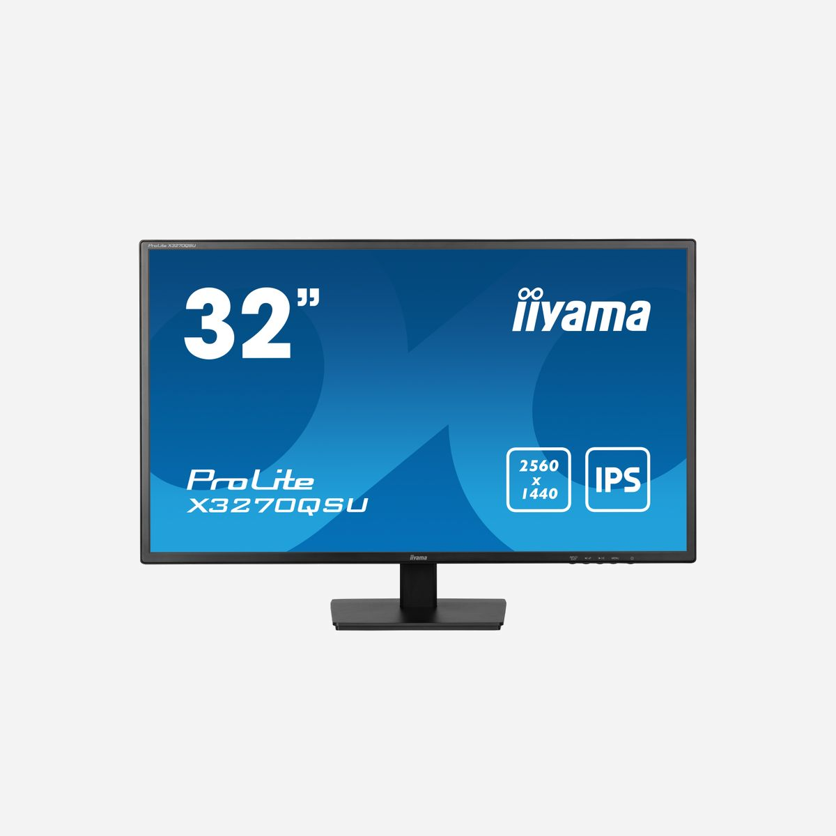 Iiyama ProLite X3270QSU-B1 Moniteur 32" WQHD IPS LED 2560x1440 3ms 100Hz, Hub USB 3.2 Gen 1, HDMI 2.0/DisplayPort 1.4, VESA 100x100mm, Noir - iiyama ProLite X3270QSU-B1. Taille de l'écran: 81,3 cm (32"), Résolution de l'écran: 2560 x 1440 pixels, Type HD: Wide Quad HD, Technologie d'affichage: LED, Temps de réponse: 3 ms, Format d'image: 16:9, Angle de vision horizontal: 178°, Angle de vision vertical: 178°. Haut-parleurs intégrés. Concentrateur USB intégré, Version du concentrateur USB: 3.2 Gen 1 (3.1 Gen 1). Montage VESA. Couleur du produit: Noir
