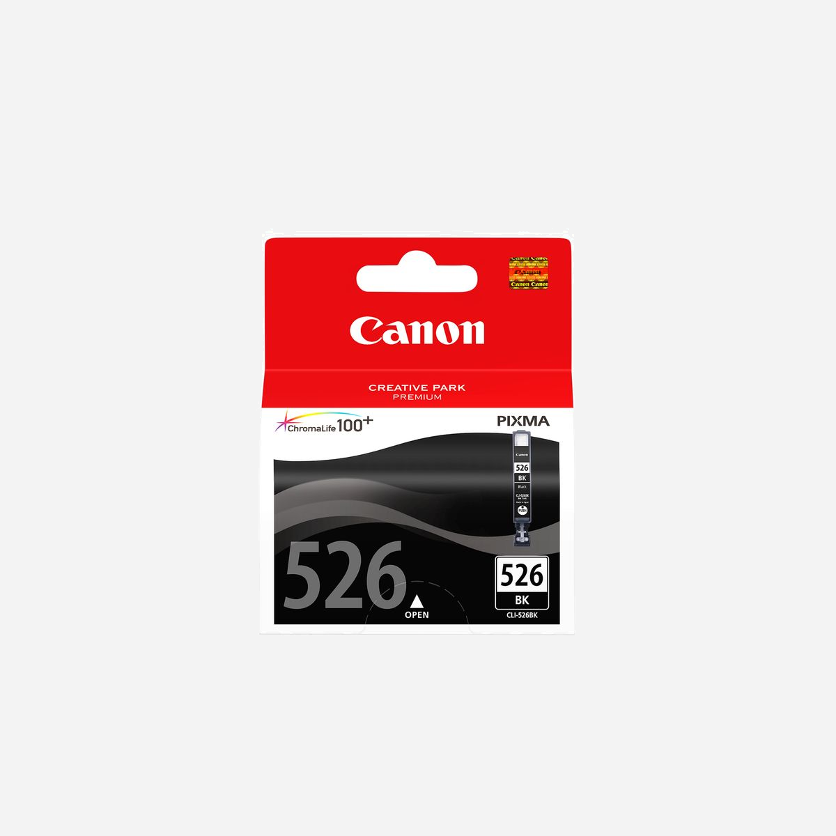 Canon CLI-526BK Cartouche d'encre noire à pigments 9ml - Impression jet d'encre - Compatibilité PIXMA iP4850/MG5150/MX885 - Référence 4540B001 - Ce réservoir d'encre noire de 9 ml permet d'imprimer des photos. Utilisez du papier photo Canon lors de vos impressions, et le système ChromaLife100+ protègera vos photos de la décoloration.