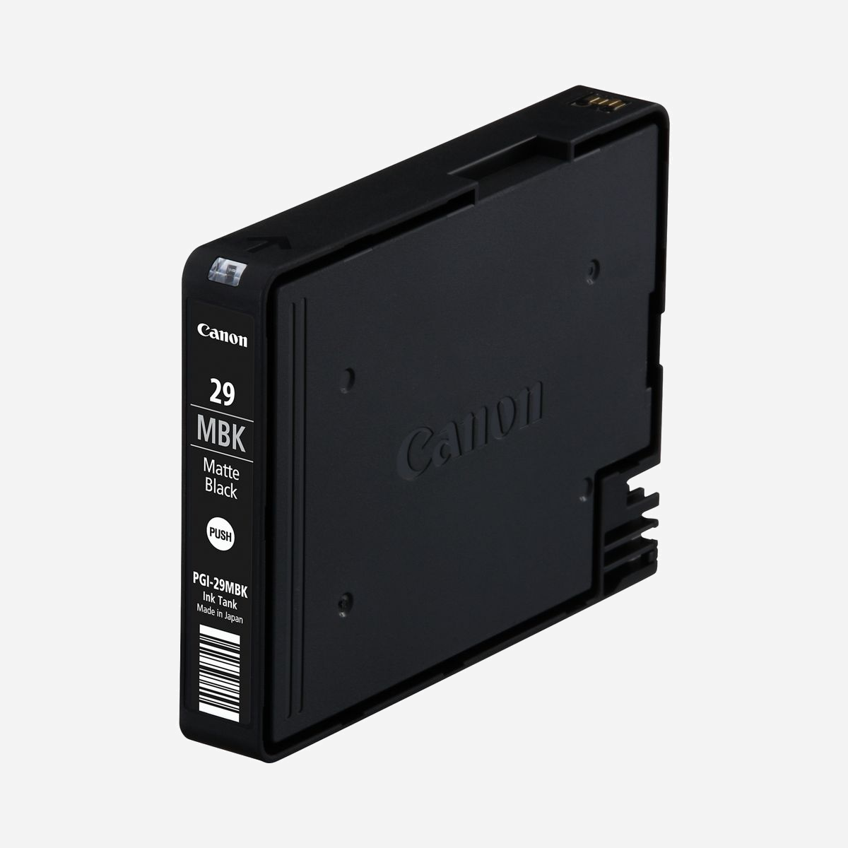 Canon PGI-29MBK Cartouche d'encre noire mate LUCIA 36ml pour PIXMA Pro 1, encre pigmentée, rendement 1345 pages 10x15cm ISO/JIS-SCID, Japon - La gamme d'encres professionnelles LUCIA haute densité offre des couleurs exceptionnelles et une qualité sans faille. Ce système d'encre pigmentée garantit une longévité exceptionnelle des photos. Le réservoir d'encre noir mat de 36 ml vous permet d'imprimer jusqu'à 1345 photos 10 × 15 cm ou 505 photos au format A3+ conformément à la norme ISO/JIS-SCID†.