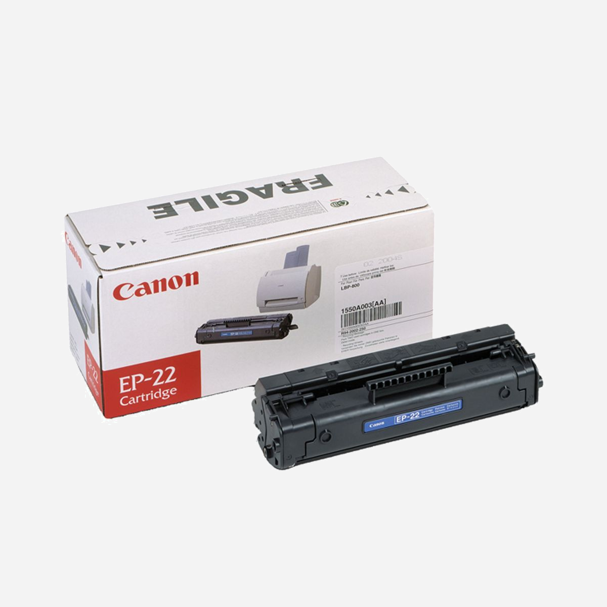 Canon EP-22 Cartouche de Toner Noir Original (1550A003) - Rendement 2500 pages, Impression Laser, Compatible Canon LBP/800/810/1120, Code OEM EP-22 - La cartouche EP-22 permet d'imprimer environ 2.500 pages avec une couverture de 5% au format A4.
