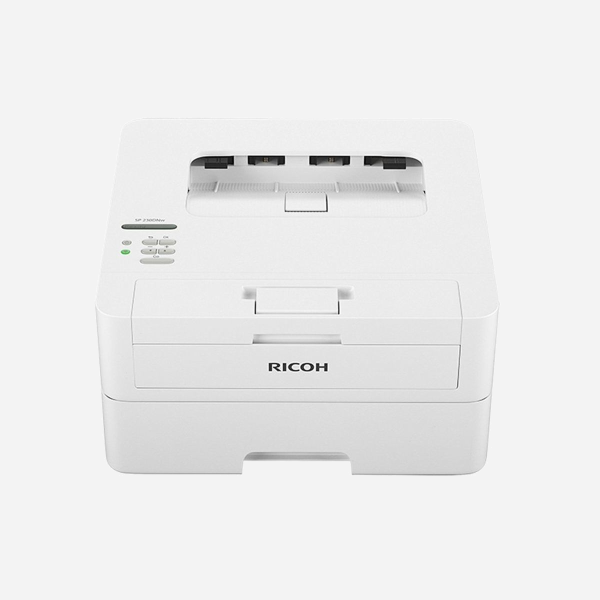 Ricoh SP 230DNw - Imprimante A4 Monochrome 600x2400 DPI 30 ppm - USB 2.0, Ethernet, Wifi - Mémoire 64 Mo - Compatible Windows, macOS, Linux - Ricoh SP 230DNw. Nombre de cartouches d'impression: 1. Résolution maximale: 600 x 2400 DPI. Taille de papier de série A ISO maximum: A4. Vitesse d'impression (noir, qualité normale, A4/US Letter): 30 ppm. Réseau prêt à l'usage, Wifi. Couleur du produit: Blanc