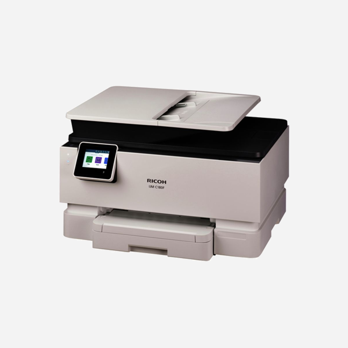 Ricoh IJM C180F : Imprimante Laser Couleur A4 4800x1200 DPI, Copie 600 DPI, Scan 1200 DPI, Recto-Verso, Wifi, Ethernet, USB, 512Mo, Jusqu'à A4 - Ricoh IJM C180F. Technologie d'impression: Laser, Impression: Impression couleur, Résolution maximale: 4800 x 1200 DPI. Copier: Copie couleur, Résolution max. des copies: 600 x 600 DPI. Numérisation: Numérisation couleur, Résolution de numérisation optique: 1200 x 1200 DPI. Fonctions recto verso: Numérisation. Taille de papier de série A ISO maximum: A4. Wifi. Impression directe. Couleur du produit: Blanc