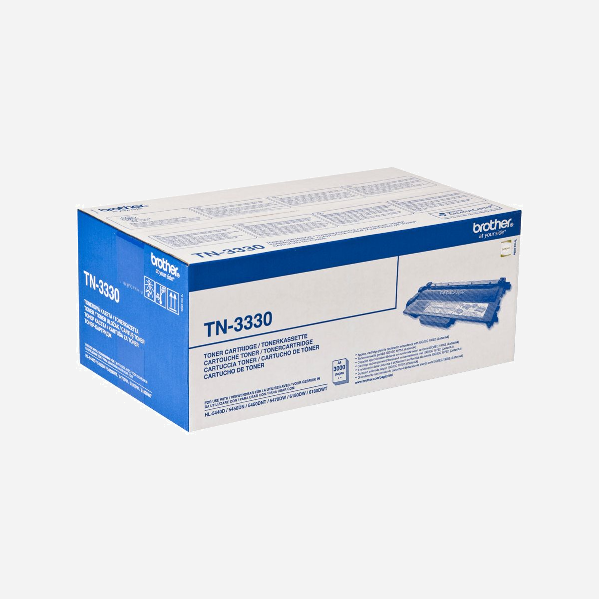 Brother TN-3330 Cartouche Toner Originale Noir, Rendement XL 3000 pages, pour HL-5440D, MFC-8950DWT et séries DCP, Technologie Laser - Donnez vie à vos pages avec cette cartouche de toner noire TN-3330, conçue par des experts pour fonctionner parfaitement avec votre imprimante Brother et qui vous offre des résultats de très grande qualité au fil des utilisations.<br>Bien que l'utilisation de consommables non originaux moins chers puisse vous permettre de réaliser des économies à court terme, ces produits ne sont pas parfaitement compatibles avec votre imprimante. Ces produits de qualité inférieure peuvent provoquer des problèmes d'impression voire endommager votre imprimante : cela vaut-il la peine de courir le risque ?<br>En choisissant la cartouche TN-3330, vous continuez de profiter des meilleures performances de votre imprimante et vous conservez votre garantie. Vous optez ainsi pour la tranquillité.