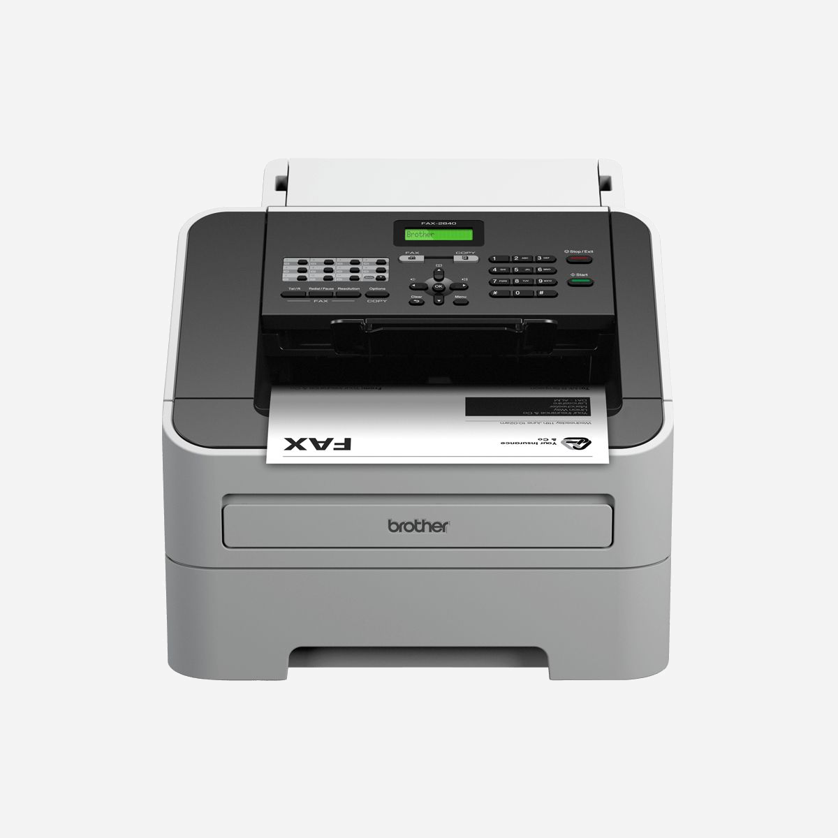 Brother FAX-2840 Fax Laser A4 33.6Kbit/s - Impression Laser 20ppm, Copie 300x600 DPI, Modem 33.6 Kbps, Mémoire Fax 400 pages, Écran LCD 2 lignes - Quels que soient vos objectifs, le FAX-2840 de Brother dispose des fonctions et de la technologie nécessaires pour vous aider à travailler plus efficacement. Son design compact et élégant et ses fonctions avancées telles que l’impression N-en-1 vous assurent des résultats professionnels, renforcent votre productivité et optimisent vos coûts de papier.