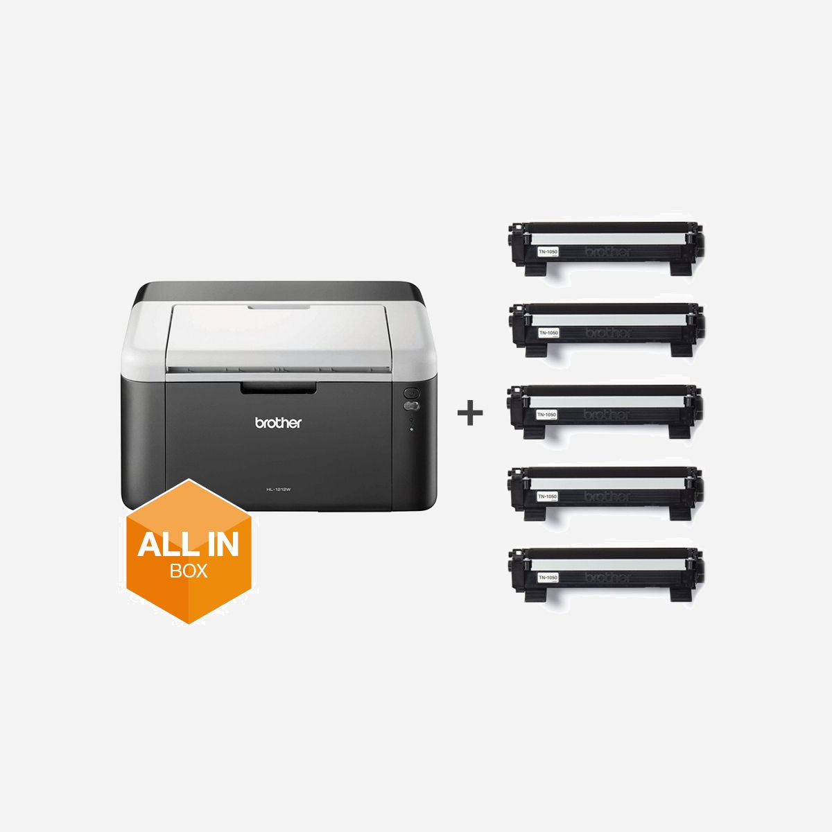 Brother HL-1212W Imprimante Laser Monochrome WiFi, 2400x600 DPI, 20ppm, USB 2.0, WiFi 802.11n, 32MB, GDI, A4, 65-105g/m², Compatible Windows/macOS/Linux - Faisant partie de l’offre All In Box, ce pack All In Box HL-1212WVB vous offre 3 ans de tranquillité grâce à un pack d’impression tout-en-un* composé d’une imprimante performante, de 3 ans de toner et d’une extension de garantie à 3 ans.<br><br> <br>* Le papier n’est pas inclus dans le pack. Le rendement d’impression est basé sur 138 pages par mois. Le rendement est déclaré conformément à la norme ISO / IEC 19752.