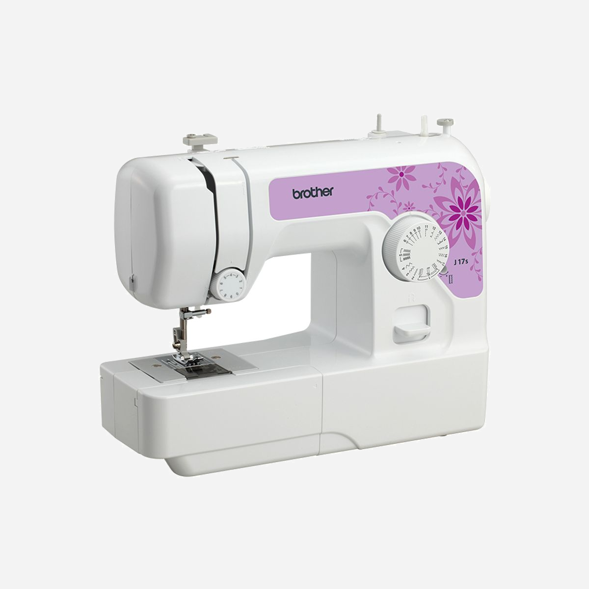 Brother J17S Machine à coudre semi-automatique Électromécanique 17 points 750 SPM Boutonnière 4 étapes Blanc 392x146x308mm - Brother J17s. Couleur du produit: Blanc, Type: Machine à coudre semi-automatique, Fonctions de la machine à coudre: coudre. Type d'alimentation d'énergie: Électromécanique. Largeur: 146 mm, Profondeur: 392 mm, Hauteur: 308 mm