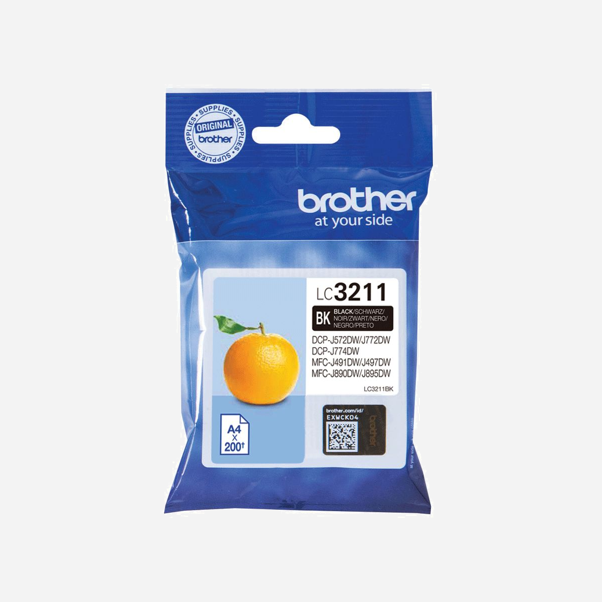 Brother LC3211BK - Cartouche d'encre originale Noire - Rendement 200 pages - Compatibilité DCP-J772DW, DCP-J774DW, MFC-J890DW, MFC-J895DW et autres modèles. - Autres cartouches d'encre<br><br>LC3211C - Cyan<br> Cartouche d'encre cyan imprimant jusqu'à 200 pages<br>LC3211M - Magenta<br> Cartouche d'encre Magenta imprimant jusqu'à 200 pages<br>LC3211Y - Jaune<br> Cartouche d'encre Jaune imprimant jusqu'à 200 pages<br><br>Au moment de remplacer l'encre de votre imprimante, la cartouche d'encre noire originale Brother LC3211BK vous garantit un fonctionnement de votre imprimante et une qualité d'impression irréprochables.<br><br>Même s'il peut paraître plus intéressant d'acheter des cartouches d'encre compatibles et moins chères, gardez à l'esprit que les recharges et autres cartouches moins chères peuvent non seulement détériorer la qualité de vos impressions, mais également endommager votre imprimante sur le long terme.<br><br>La cartouche d'encre noire originale Brother LC3211BK conserve la meilleure performance possible de votre imprimante, vous apportant un meilleur rapport qualité/prix sur le long terme et des résultats irréprochables à chaque impression.