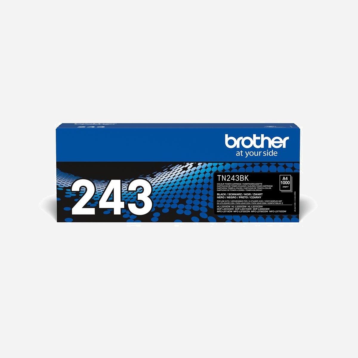 Brother TN-243BK Cartouche de toner originale Noir, rendement 1000 pages, pour DCP-L3510CDW, DCP-L3550CDW, HL-L3210CW et autres modèles - Brother prend en considération l’impact environnemental de ses consommables, à chaque étape de leur cycle de vie, afin de réduire les déchets envoyés en décharge. Nos équipements et nos toners sont conçus pour que leur impact sur l’environnement soit aussi faible que possible. <br> <br>Toner original Brother TN-243BK : toujours à la hauteur.