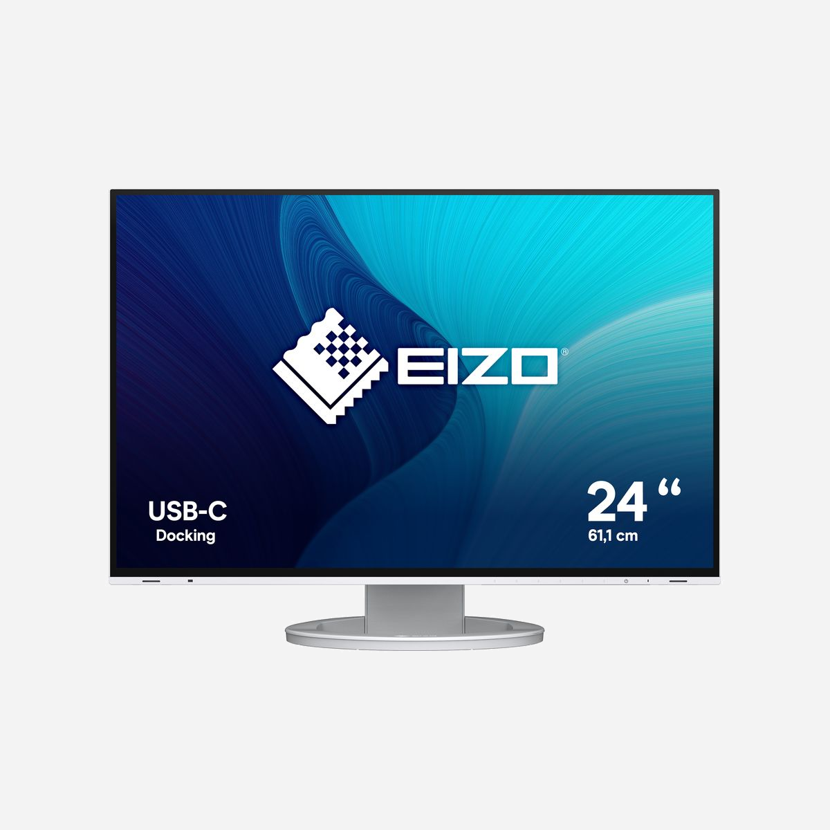EIZO FlexScan EV2485-WT Moniteur LED 24.1" WUXGA 1920x1200, 5ms, IPS, 350cd/m², Hub USB 3.2 Gen 1, DisplayPort, HDMI, Blanc - EIZO FlexScan EV2485-WT. Taille de l'écran: 61,2 cm (24.1"), Résolution de l'écran: 1920 x 1200 pixels, Type HD: WUXGA, Technologie d'affichage: LED, Temps de réponse: 5 ms, Format d'image: 16:10, Angle de vision horizontal: 178°, Angle de vision vertical: 178°. Haut-parleurs intégrés. Concentrateur USB intégré, Version du concentrateur USB: 3.2 Gen 1 (3.1 Gen 1). Montage VESA, Réglage de la hauteur. Couleur du produit: Blanc
