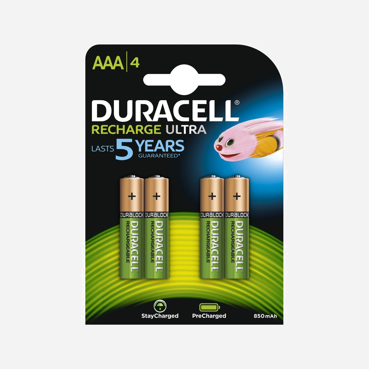 Duracell StayCharged AAA Pack de 4 Batteries Rechargeables NiMH 800mAh, 1.2V, Hauteur 44.5mm, Poids 12.8g, Code SH 85068080 - Duracell StayCharged AAA (4pcs). Type de batterie: Batterie rechargeable, Taille(s) de la batterie: AAA, Technologie batterie: Hybrides nickel-métal (NiMH). Hauteur: 44,5 mm, Poids: 12,8 g
