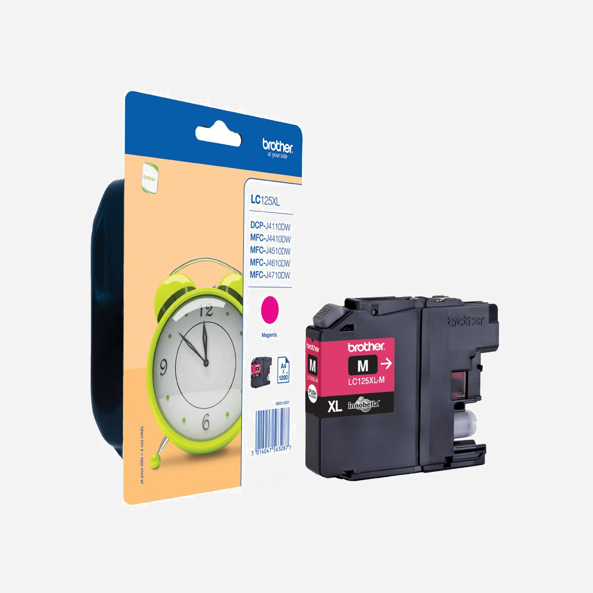 Brother LC125XLYBP Cartouche d'encre Original Magenta - Rendement 1200 pages - Pour MFC-J6520DW, MFC-J6720DW, MFC-J6920DW, DCP-J4110DW et autres - Brother LC125XLYBP. Type d'alimentation: Paquet unique, Rendement par page d'encre de couleur: 1200 pages, Couleurs d'impression: Magenta, Quantité: 1 pièce(s)