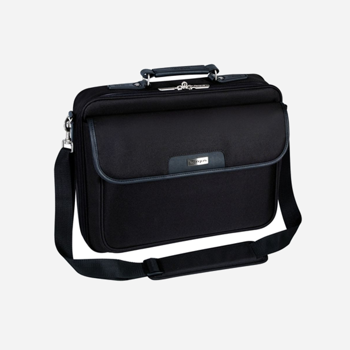 Targus CN01 Sac Messenger Notepac 15.4-16" (39.1-40.6cm) Noir Koskin/Polyester 400x350x90mm 980g, bandoulière, sangle bagage, compartiment rembourré - La mallette Targus Notepac offre un nouveau design d'une rare élégance tout en conservant ses avantages d'origine. Elle est spécifiquement conçue pour les notebooks équipés d'un écran de 15,4 à 16 pouces maximum et leurs accessoires. Cette mallette au design novateur combinant nylon et koskin est pourvue d'attaches en nickel.<br><br>De plus, elle intègre une zone pour accessoires de bureau comprenant des poches pour disquettes, des porte-stylos, des compartiments pour téléphone portable et assistant numérique personnel, des porte-cartes et des poches supplémentaires qui amélioreront votre organisation. Elle est équipée d'une poche arrière pour documents, ainsi que d'une poche externe à soufflets parfaite pour ranger des accessoires et éléments divers. Cette mallette multifonction équipée d’une bretelle arrière pour bagages vous permettant de la fixer sur un chariot, d’une bandoulière rembourrée améliorée et d’une poignée molletonnée pour plus de confort a tout pour vous satisfaire.<br><br>- Compartiment rembourré pour ordinateur portable conçu pour des machines équipées d'un écran de 15,4 à 16 pouces maximum.<br>- Poignée molletonnée renforcée rivetée à la mallette garantissant une protection optimale de votre notebook<br>- Fermetures éclair en nylon double traction et auto-réparatrices<br>- Pieds carrés en caoutchouc antidérapant, absorbant les chocs<br>- Mallette élégante en nylon avec bords en koskin et attaches en nickel<br>- Nombreuses poches pour accessoires : téléphone mobile, PDA, cartes de visite, stylos, clés et bien plus encore<br>- Poche arrière pleine longueur pour documents vous permettant de transporter et de protéger vos papiers<br>- Bandoulière amovible<br>- Bretelle pour bagages pour fixer la mallette sur un chariot<br>- Sangle de retenue pour ordinateur portable