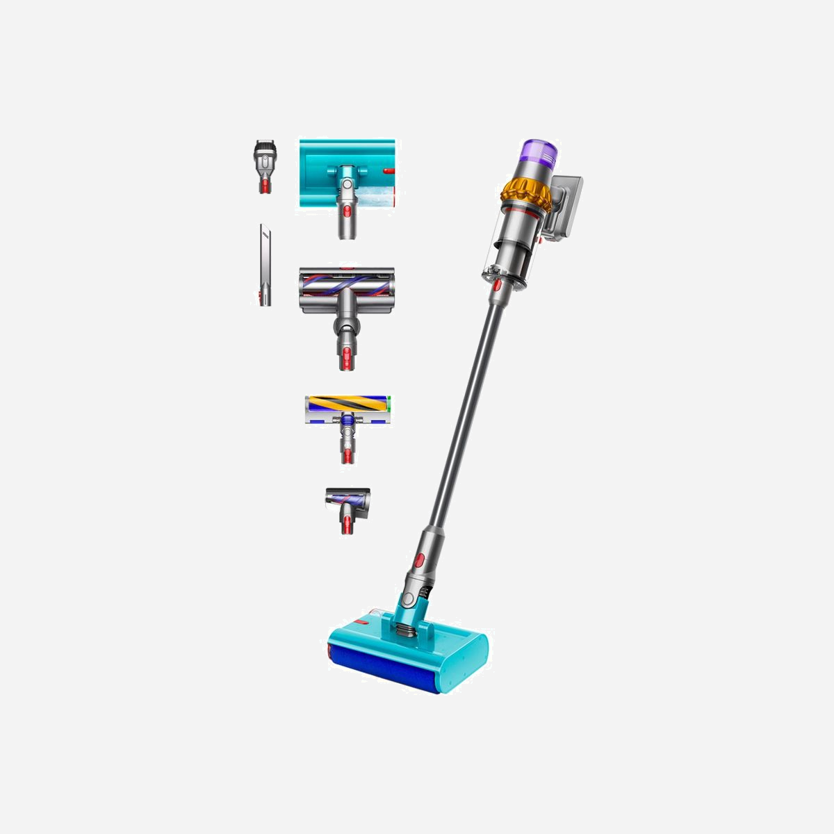 Dyson V15s Detect Submarine - Aspirateur Balai 2-en-1 Sans Sac 660W - Aspiration Cyclonique 240AW - Autonomie 60min - Nickel/Jaune - 3.8kg - Dyson V15s Detect Submarine. Type de produit: Aspirateur-balai 2 en 1, Type de conteneur à poussière: Sans sac, Couleur du produit: Nickel, Jaune. Type de nettoyage: Sec&humide, Technologie d'aspiration: Cyclonique, Surfaces de nettoyage: Sol dur, Marches d’escalier, Tapisserie. Source d'alimentation: Batterie, Puissance du moteur: 660 W, Temps de marche: 60 min. Poids: 3,8 kg. Brosses d'aspiration fournies: Mini-brosse à dents