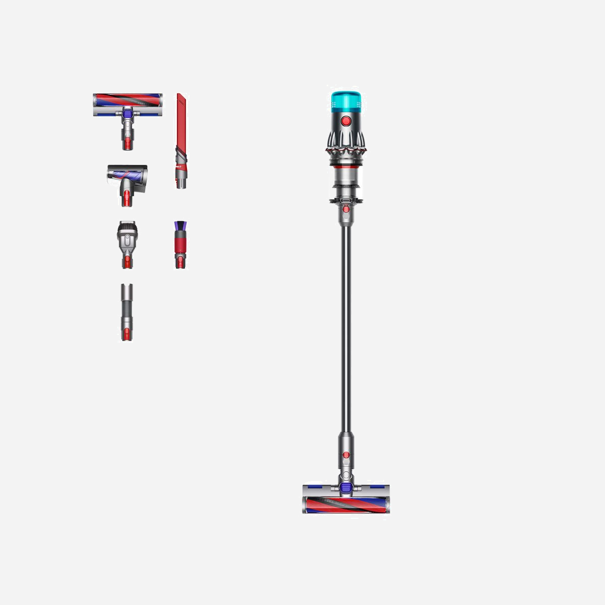 Dyson V12 Origin Aspirateur-Balai 2-en-1 Nickel Sans Sac 545W Autonomie 60min Filtration HEPA Technologie Cyclonique 120 AW Écran LCD - Dyson V12 Origin. Type de produit: Aspirateur-balai 2 en 1, Type de conteneur à poussière: Sans sac, Couleur du produit: Nickel. Type de nettoyage: Sec, Aspirateur à air filtrant: HEPA, Technologie d'aspiration: Cyclonique. Longueur du câble: 2,52 m. Source d'alimentation: Batterie, Puissance du moteur: 545 W, Temps de marche: 60 min. Largeur du colis: 277 mm, Profondeur du colis: 811 mm, Hauteur du colis: 159 mm