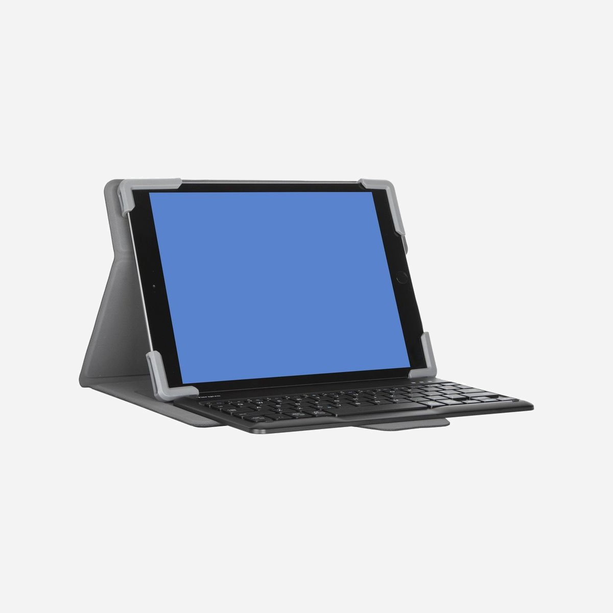 Targus Pro-Tek THZ861DE Clavier Bluetooth Allemand Universel 11" Noir Batterie 100h, Dimensions 190.5x273x29mm, Bluetooth 5.0 - Targus Pro-Tek. Language du clavier: Allemand. Compatibilité de marque: Universel, Couleur du produit: Noir, Taille maximale de l’écran: 27,9 cm (11"). Technologie de connectivité: Sans fil, Interface de l'appareil: Bluetooth. Source d'alimentation: Batterie, Type de batterie: Batterie intégré, Durée de vie de la batterie: 100 h. Largeur: 190,5 mm, Profondeur: 273 mm, Hauteur: 29 mm
