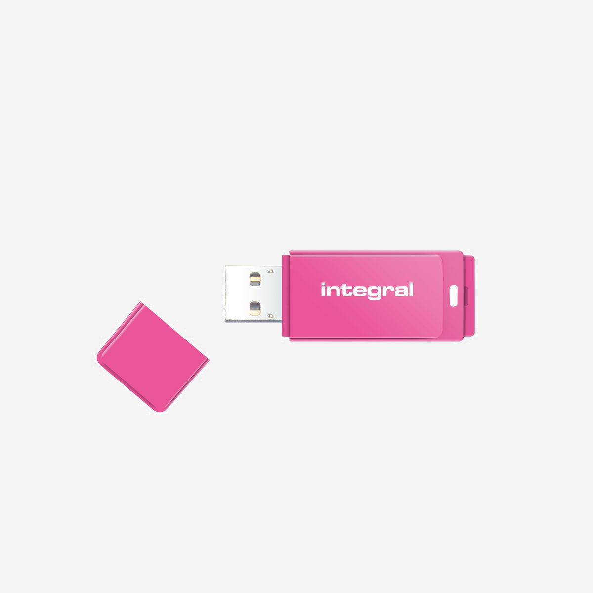 Integral Drive USB 2.0 8Go Type-A Rose Néon, Lecture 12Mo/s, Ecriture 3Mo/s, Compatible Windows/macOS/Linux, 54x18x8mm - Integral 8GB USB2.0 DRIVE NEON PINK. Capacité: 8 Go, Interface de l'appareil: USB Type-A, Version USB: 2.0, Vitesse de lecture: 12 Mo/s, Vitesse d'écriture: 3 Mo/s. Format: Casquette. Poids: 7 g. Couleur du produit: Rose
