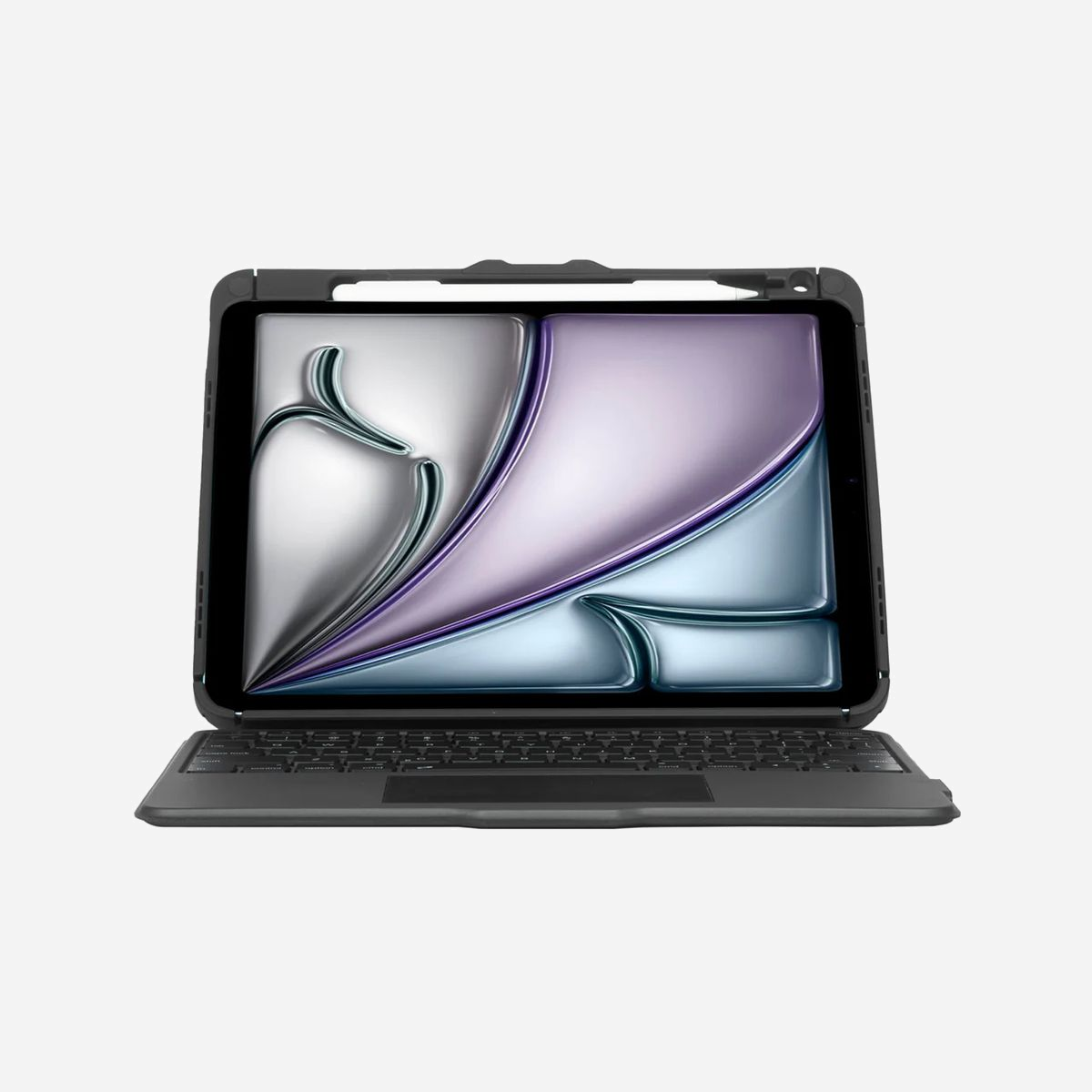 Targus THZ967FR : Clavier AZERTY Bluetooth 5.0 avec Trackpad pour iPad 11" / 10.9" - Rétroéclairage Ajustable, Résistant aux Rayures - Targus VersaVu. Disposition des touches du clavier: AZERTY, Language du clavier: Français, Dispositif de pointage: Trackpad. Compatibilité de marque: Apple, Compatibilité: iPad Air (M2) 11-inch, iPad (10th gen) 10.9-inch, iPad Air (5th and 4th gen) 10.9-inch and iPad..., Couleur du produit: Noir. Technologie de connectivité: Sans fil, Interface de l'appareil: Bluetooth. Source d'alimentation: Batterie. Largeur: 280 mm, Profondeur: 303 mm, Hauteur: 24 mm