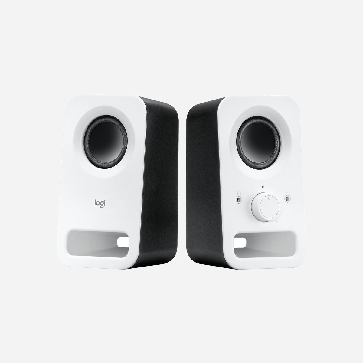 Logitech Z150 Enceintes 2.0 Blanc - 6W PMPO, 3W RMS, Haut-parleur 5.08cm, Prise casque 3.5mm, Connectivité filaire, Alimentation secteur - <b>Profitez d'un son riche</b><br><br>Les deux haut-parleurs multimédia à double entrée 2.0 offrent un son stéréo clair et une puissance de crête de 6 watts.<br><br><b>Le contrôle à portée de main</b><br><br>Contrôlez en toute simplicité grâce à l'intégration des commandes de volume et de puissance. .<br><br><b>Ecoute privée</b><br><br>Les haut-parleurs Z150 sont dotés d'une prise casque pour une écoute en privé.