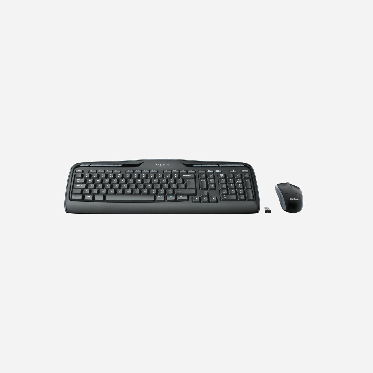 Logitech Wireless Combo MK330 - Clavier QWERTZ Allemand et Souris USB 2.4 GHz - Portée 10m, Piles longue durée (24/12 mois) - <b>CONÇU POUR CE QUE VOUS AIMEZ</b><br>Vous pouvez aller directement sur Amazon et MSN grâce aux 11 touches de raccourci qui offrent un accès instantané à vos sites Web favoris, ou encore à la musique et aux films qui vous plaisent.<br><br><b>UN DÉLICE POUR VOS MAINS</b><br>Les touches ultraplates et silencieuses font de la rédaction de documents, messages instantanés et électroniques un moment plus agréable.<br><br><b>UNE PETITE MERVEILLE DE SOURIS SANS FIL</b><br>La souris, confortable et portable, avec son nano-récepteur prêt à l'emploi, vous suit partout où vous utilisez votre ordinateur.<br><br><b>TOUCHES DE RACCOURCI MULTIMÉDIA</b><br>Passez une chanson. Mettez en pause une vidéo. Montez le son. Vous disposez de 11 touches de raccourci multimédia pour un accès instantané aux fonctions de lecture, de mise en pause, précédent, suivant, de volume et de mise en sourdine.<br><br><b>CONCEPTION CONFORTABLE ET ÉLÉGANTE</b><br>Le design élégant du clavier et les touches discrètes et silencieuses procurent une expérience de frappe plus confortable que les claviers pour ordinateur portable et netbook.<br><br><b>SOURIS SANS FIL PORTABLE</b><br>Vous pouvez emporter la souris élégante partout avec vous et votre ordinateur. De plus, le compartiment de rangement inclus facilite le rangement du nano-récepteur.<br><br><b>LONGÉVITÉ DES PILES ACCRUE</b><br>La longévité des piles de 24 mois pour le clavier et de 12 mois pour la souris vous permettent de rester des mois sans vous soucier de devoir remplacer les piles.1<br><br><b>TECHNOLOGIE SANS FIL 2,4 GHZ AVANCÉE</b><br>Pour que vous puissiez travailler ou jouer dans plus d'endroits, par exemple confortablement installé dans votre canapé, la connexion sans fil longue portée élimine les délais et les interférences et vous offre une portée allant jusqu'à 10 mètres2<br><br><b>PRÊT À L'EMPLOI</b><br>L'installation est un jeu d'enfant: il vous suffit de brancher le récepteur sans fil sur un port USB de votre ordinateur pour pouvoir commencer à explorer MSN, à acheter sur Amazon et à lancer une recherche sur Google immédiatement, sans logiciel.<br><br><b>4 TOUCHES REPROGRAMMABLES</b><br>À vous de jouer: personnalisez 4 touches de fonction reprogrammables afin d'accéder rapidement à vos applications, dossiers ou pages Web préférés.