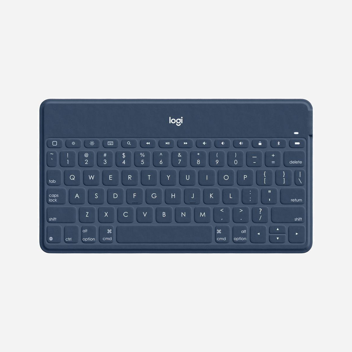 Logitech 920-010052 Clavier Bluetooth Norvégien Bleu pour iPad/iPhone/Apple TV, Pas de Pavé Numérique, Batterie LiPo 140mAh, iOS, 242x137x6mm, 180g - Logitech 920-010052. Language du clavier: Norvégien, Paramètre de touche: 1,7 cm, Distance de trajet clé: 1,2 mm. Compatibilité de marque: Apple, Compatibilité: iPad, iPhone, Apple TV, Couleur du produit: Bleu. Technologie de connectivité: Sans fil, Interface de l'appareil: Bluetooth. Source d'alimentation: Batterie, Type de batterie: Batterie intégré, Technologie batterie: Lithium Polymère (LiPo). Système mobile supporté: iOS