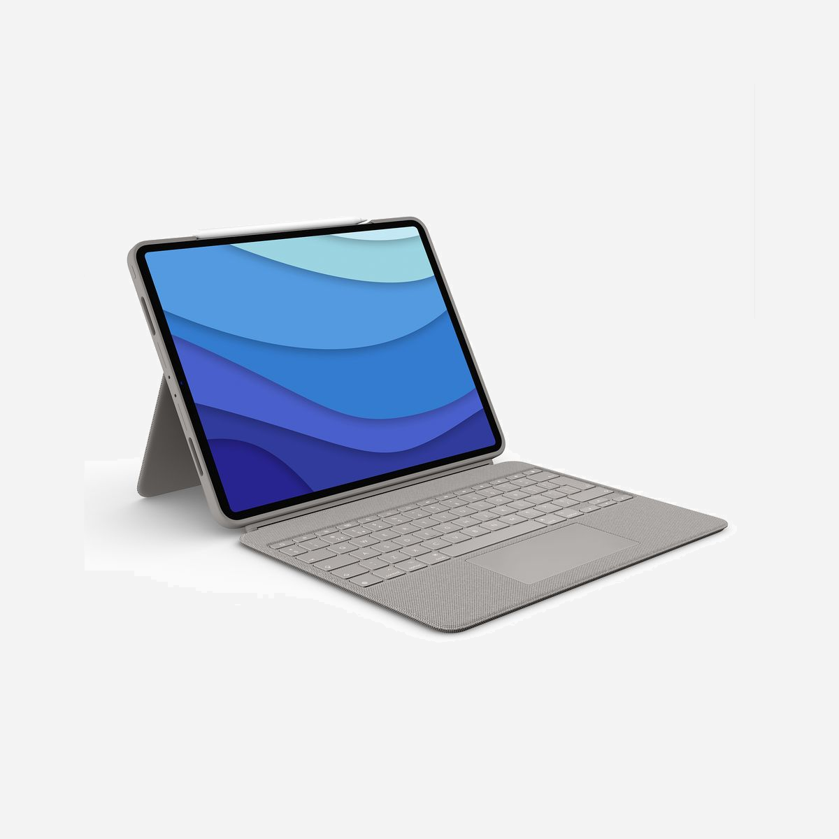 Logitech Combo Touch 920-010258 Sable - Clavier QWERTY US International avec Trackpad pour iPad Pro 12.9" (5ème et 6ème génération) Smart Connector - Logitech Combo Touch for iPad Pro 12.9-inch (5th generation). Disposition des touches du clavier: QWERTY, Language du clavier: US International, Dispositif de pointage: Trackpad. Compatibilité de marque: Apple, Compatibilité: iPad Pro 12.9" (6th gen) (A2436, A2764, A2437, A2766), iPad Pro 12.9-inch (5th gen) (A2378, A2461,..., Couleur du produit: Sable. Technologie de connectivité: Station d'accueil, Interface de l'appareil: Smart Connector. Source d'alimentation: Station d'accueil. Système mobile supporté: iPadOS