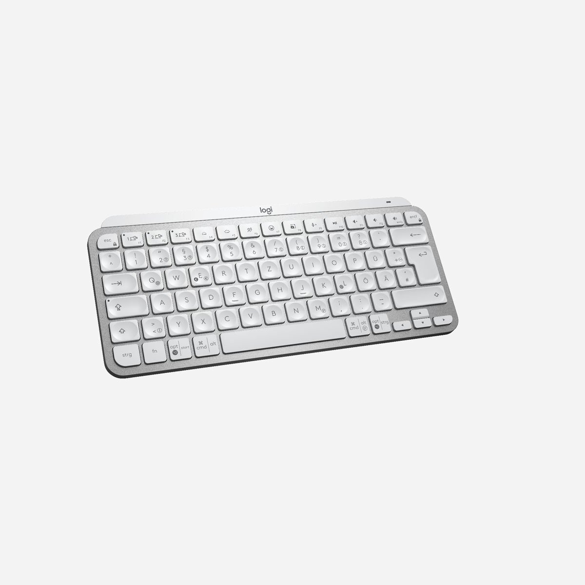 Logitech MX Keys Mini - Clavier RF sans fil + Bluetooth QWERTZ Allemand Gris - Rétroéclairage LED - Batterie 1130mAh - Compatible Windows/macOS/Linux/Android/ChromeOS - Logitech MX Keys Mini. Facteur de forme du clavier: Mini. Style de clavier: Droit. Technologie de connectivité: Sans fil, Interface de l'appareil: RF sans fil + Bluetooth, Disposition des touches du clavier: QWERTZ. Type de rétro: LED. Utilisation recommandée: Bureau. Couleur du produit: Gris