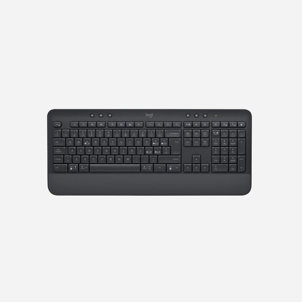 Logitech Signature MK650 for Business : Ensemble Clavier QWERTY IT + Souris, Bluetooth/Logi Bolt USB, 4000 DPI, Compatible Windows/macOS/Linux - Signature MK650 for Business. Une souris facile à déployer qui améliore la productivité de 50% par rapport au pavé tactile d'un ordinateur portable1. Avec deux modes de connexion, elle offre davantage de compatibilité que la plupart des marques de périphériques sur le marché. Lorsqu'elle est couplée via un récepteur USB Logi Bolt, elle fournit un mode Connexions sécurisées uniquement, protection Bluetooth Low Energy sécurité mode 1, niveau 4. Vous pouvez également directement vous connecter via Bluetooth Low Energy lorsque la flexibilité multi-plateforme est importante pour vous. Sa roulette SmartWheel passe automatiquement de la précision ligne par ligne à la rotation libre, et possède des boutons personnalisables. Grâce à la technologie SilentTouch, le bruit des clics est réduit de 90%. Les tensions musculaires de l'avant-bras sont réduites de 25% par rapport au pavé tactile d'un ordinateur portable. Cela représente moins de fatigue et d'inconfort. Elle est dotée d'une forme profilée et d'une zone souple pour le pouce. Sûre, confortable, polyvalente, compatible: elle améliore l’expérience et la productivité des employés.<br><br><b>L'ENSEMBLE SANS FIL ESSENTIEL POUR TOUT LE MONDE</b><br>- SÉCURITÉ DE QUALITÉ PROFESSIONNELLE - Logi Bolt offre une compatibilité multi-plateforme et des connexions fiables, même dans les environnements sans fil encombrés. Complètement chiffré avec sécurité FIPS lors du couplage avec un récepteur USB Logi Bolt.<br>- DEUX MODES DE CONNEXION - Choisissez entre le récepteur USB sécurisé Logi Bolt ou la technologie sans fil Bluetooth Low Energy<br>- COMPATIBILITÉ DE NIVEAU SUPÉRIEUR - Logi Bolt fonctionne avec à peu près tous les systèmes d'exploitation et toutes les plates-formes<br>- PRATIQUE ET PRÊT À L’EMPLOI - Couplez jusqu'à six souris et claviers sans fil Logi Bolt à un seul récepteur USB Logi Bolt<br>- DONNEZ-VOUS DES OPTIONS - Simplifiez les tâches répétitives sur votre souris ou clavier Logi Bolt à l'aide du logiciel Logi Options.<br>- L'ENSEMBLE SANS FIL ESSENTIEL - Une mise à niveau sans fil idéale pour tout le monde. Sa technologie, son design et ses fonctionnalités font de MK650 for Business l'ensemble sans fil essentiel pour le plus grand nombre.<br>- COMPATIBILITÉ POLYVALENTE - L’ensemble Signature MK650 for Business fonctionne avec tous les principaux systèmes d'exploitation et applications professionnelles, sur les ordinateurs de bureau, les ordinateurs portables et les tablettes, pour un déploiement transparent et une plus grande tranquillité d'esprit.<br>- SMARTWHEEL - Bénéficiez d'une précision par palier pour les documents et d'un défilement ultra-rapide pour les longues pages Web. Changez de mode en un seul mouvement de la roulette SmartWheel.<br>- CONFORT AMÉLIORÉ - La forme profilée, la zone douce pour le pouce et les revêtements latéraux en caoutchouc ont été conçus pour augmenter le confort. En outre, l'activité musculaire des avant-bras des utilisateurs de souris est inférieure de 25% à celle des utilisateurs de pavé tactile.<br>- CONÇU POUR LE TRAVAIL<br>- LE MARIAGE DE LA MOBILITÉ ET DU CONFORT<br>- UNE MISE À JOUR IDÉALE POUR TOUT LE MONDE - Des touches de raccourci pour plus d'efficacité, un clavier résistant aux éclaboussures et une autonomie longue durée des piles permettent de continuer à travailler.<br>- MEILLEURE COMPATIBILITÉ<br>- PLUS RELAXANT<br>- L'ENSEMBLE SIGNATURE MK650 POUR LES PROFESSIONNELS - Compatible avec tous les principaux systèmes d'exploitation et plates-formes, il est facile à déployer et à gérer.<br>- UN ENSEMBLE CONÇU POUR LE CONFORT<br>- POUR LES LONGUES JOURNÉES AU BUREAU<br>- CONÇU POUR UN CONFORT CONTINU TOUT AU LONG DE LA JOURNÉE - Le repose-poignets intégré au clavier complète l’espace souple pour le pouce et les revêtements en caoutchouc de la souris.