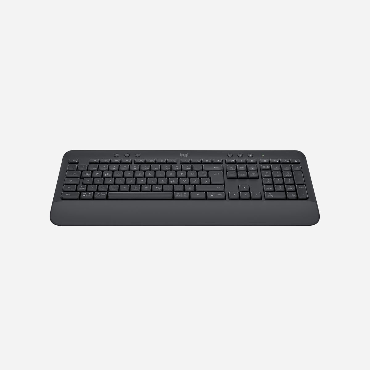 Logitech Signature K650 Graphite - Clavier Bluetooth QWERTZ Allemand, Portée 10m, Autonomie 36 mois, Compatible Windows/macOS/Linux/Android/iOS/ChromeOS - <b>UNE FRAPPE CONFORTABLE POUR TRAVAILLER EFFICACEMENT</b><br>Simplifiez vos journées et profitez du confort dont vous avez besoin pour de longues heures à votre bureau. Signature K650 est conçu avec des fonctionnalités pour assurer votre confort et votre productivité. Avec des raccourcis améliorés, un repose-poignets intégré et des touches rembourrées, le clavier Signature K650 est conçu pour répondre à tous vos besoins quotidiens tout en vous offrant des heures de confort.<br><br><b>CONFORTABLE TOUTE LA JOURNÉE</b><br>Profitez du confort à chaque pression de touche pour une productivité plus satisfaisante. Le clavier Signature K650 est doté d'un repose-poignets intégré doux au toucher et de touches rembourrées pour une expérience de frappe plus satisfaisante pendant les longues heures passées à votre bureau.<br><br><b>Capture d'écran</b><br>Capturez instantanément les informations et les moments importants avec cette touche<br><br><b>Activer/désactiver la sourdine</b><br>Appuyez sur cette touche pour activer ou désactiver le micro lors des appels vidéo importants.<br><br><b>Navigation en ligne</b><br>Gardez votre navigateur Web organisé en une seule pression, avec des touches qui ouvrent et ferment des onglets de votre navigateur.<br><br><b>FAITES PLUS EN VOUS DÉPENSANT MOINS</b><br>Faites-en plus avec une disposition de taille standard sur le clavier Signature K650 qui vous permet d'accéder à toutes les touches de raccourci et de gagner du temps avec des commandes telles que la capture d'écran, l’activation et la désactivation du micro, et la navigation Web.<br><br><b>COMPATIBLE AVEC PLUSIEURS PLATES-FORMES</b><br>Quelle que soit la configuration et la plate-forme, le clavier Signature K650 fonctionne sur presque tous les systèmes d'exploitation: Windows, macOS, Linux, ipadOS, iOS, Android. De plus, il est certifié Works With Chromebook™.<br><br><b>CONNECTEZ-VOUS COMME VOUS L'ENTENDEZ</b><br>La connexion à vos dispositifs est un jeu d'enfant grâce à la connectivité sans fil via Bluetooth Low Energy ou le récepteur USB Logi Boltinclus. Bénéficiez d'une connexion sans fil fiable jusqu'à 10 mètres qui vous permet de rester flexible là où vous travaillez tout en gardant votre bureau bien rangé et sans fil.<br><br><b>FIABLE ET TOUT EN SIMPLICITÉ</b><br>Vous n'avez pas à vous soucier de votre clavier. Le clavier Signature K650 fonctionnera aussi longtemps que vous en aurez besoin et ne nécessitera pas de nouvelles piles avant 36 mois. Sa conception est également remarquablement facile à nettoyer et résiste aux éclaboussures.<br><br><b>SIMPLEMENT MIEUX ENSEMBLE</b><br>Mettez votre matériel à niveau pour une meilleure productivité et plus de flexibilité. Associez votre clavier Signature K650 à la souris Signature M650 et téléchargez le logiciel Logi Options+pour découvrir des façons simples de personnaliser votre clavier et votre souris.<br><br><b>UN CHOIX QUE VOUS APPRÉCIEREZ</b><br><br><b>CERTIFIÉ NEUTRE EN CARBONE</b><br>Ayez l’esprit tranquille en sachant que l’empreinte carbone du clavier K650 a été réduite à zéro. En effet, au-delà de la conception durable, nous compensons également notre impact résiduel en soutenant la reforestation, les énergies renouvelables et les communautés touchées par le climat qui réduisent leurs émissions de carbone.<br><br><b>FABRIQUÉ AVEC DU PLASTIQUE RECYCLÉ</b><br>Les pièces en plastique du clavier Signature K650 comprennent du plastique recyclé post-consommation certifié: 28% pour le modèle Graphite et 21% pour le modèle Pale Grey) afin de donner une seconde vie au plastique en fin de vie des appareils électroniques grand public et contribuer à réduire notre empreinte carbone.